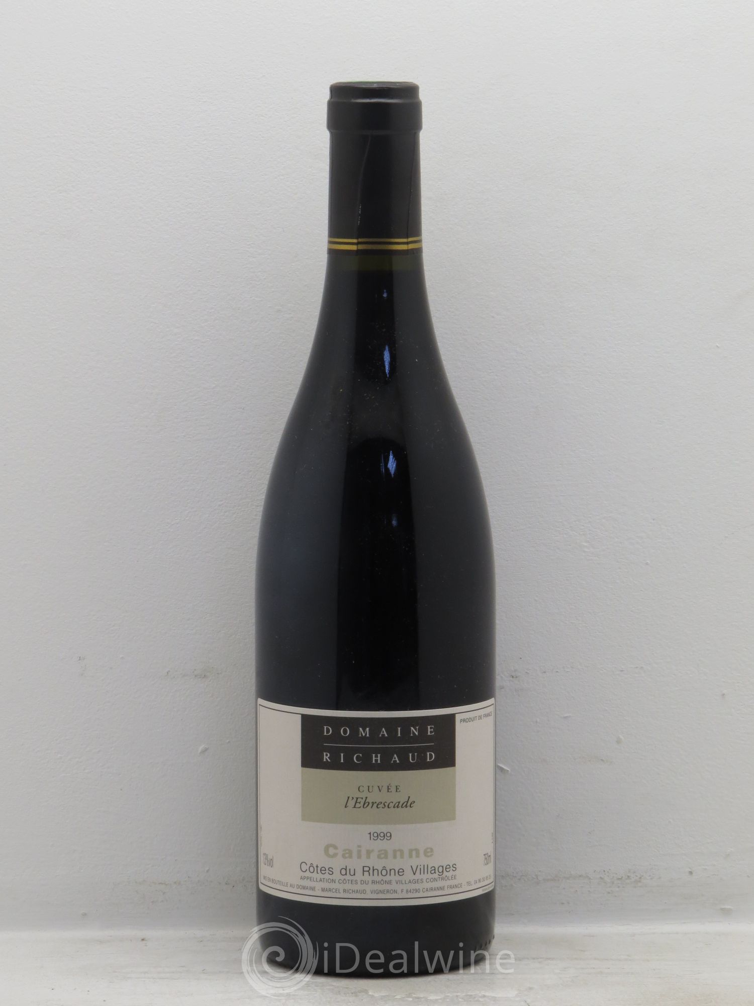 Cairanne Ebrescade Marcel Richaud 1999 - Lot de 1 bouteille - 0