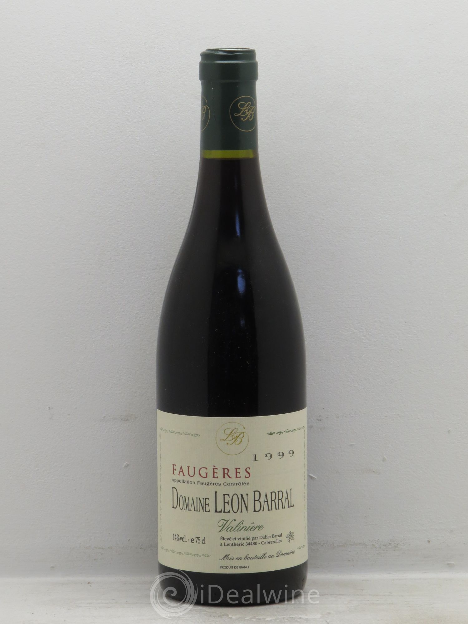 Faugères Valinière Domaine Léon Barral 1999 - Lot de 1 bouteille - 0