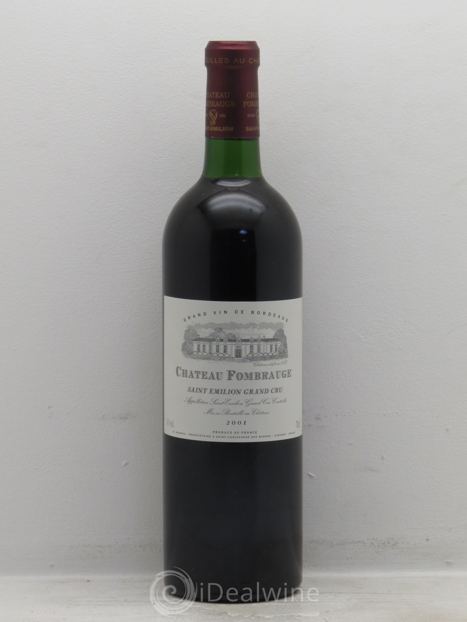 Château Fombrauge Grand Cru Classé 2001 - Lot de 1 bouteille - 0