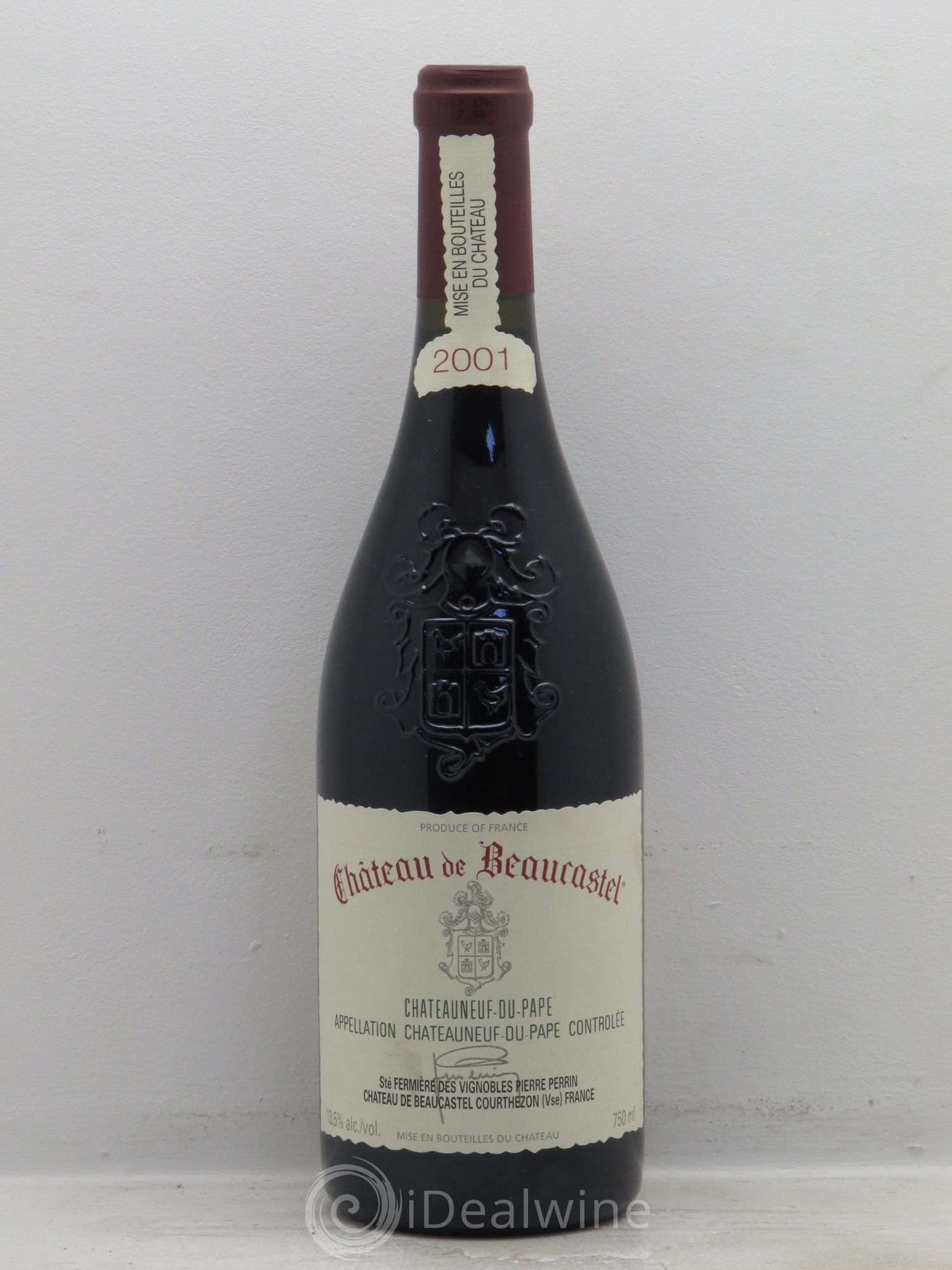 Châteauneuf-du-Pape Château de Beaucastel Famille Perrin 2001 - Lot de 1 bouteille - 0
