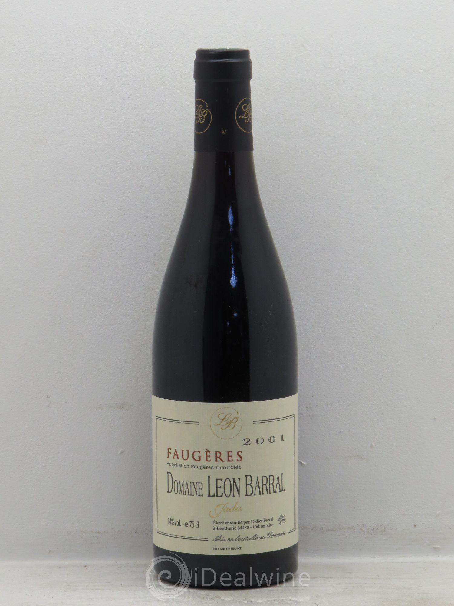 Faugères Jadis Domaine Léon Barral 2001 - Lot de 1 bouteille - 0