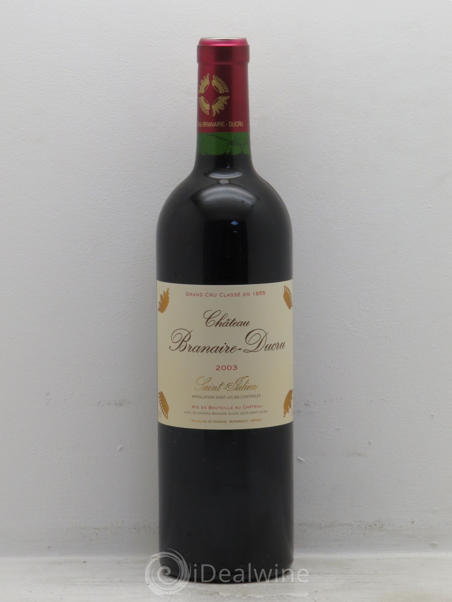 Château Branaire Ducru 4ème Grand Cru Classé 2003 - Lot de 1 bouteille - 0