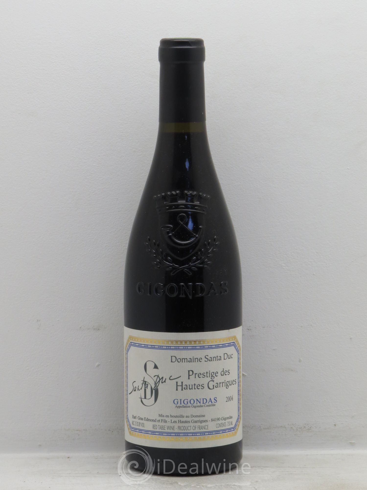 Gigondas Santa Duc (Domaine) Hautes Garrigues Famille Gras 2004 - Lot de 1 bouteille - 0