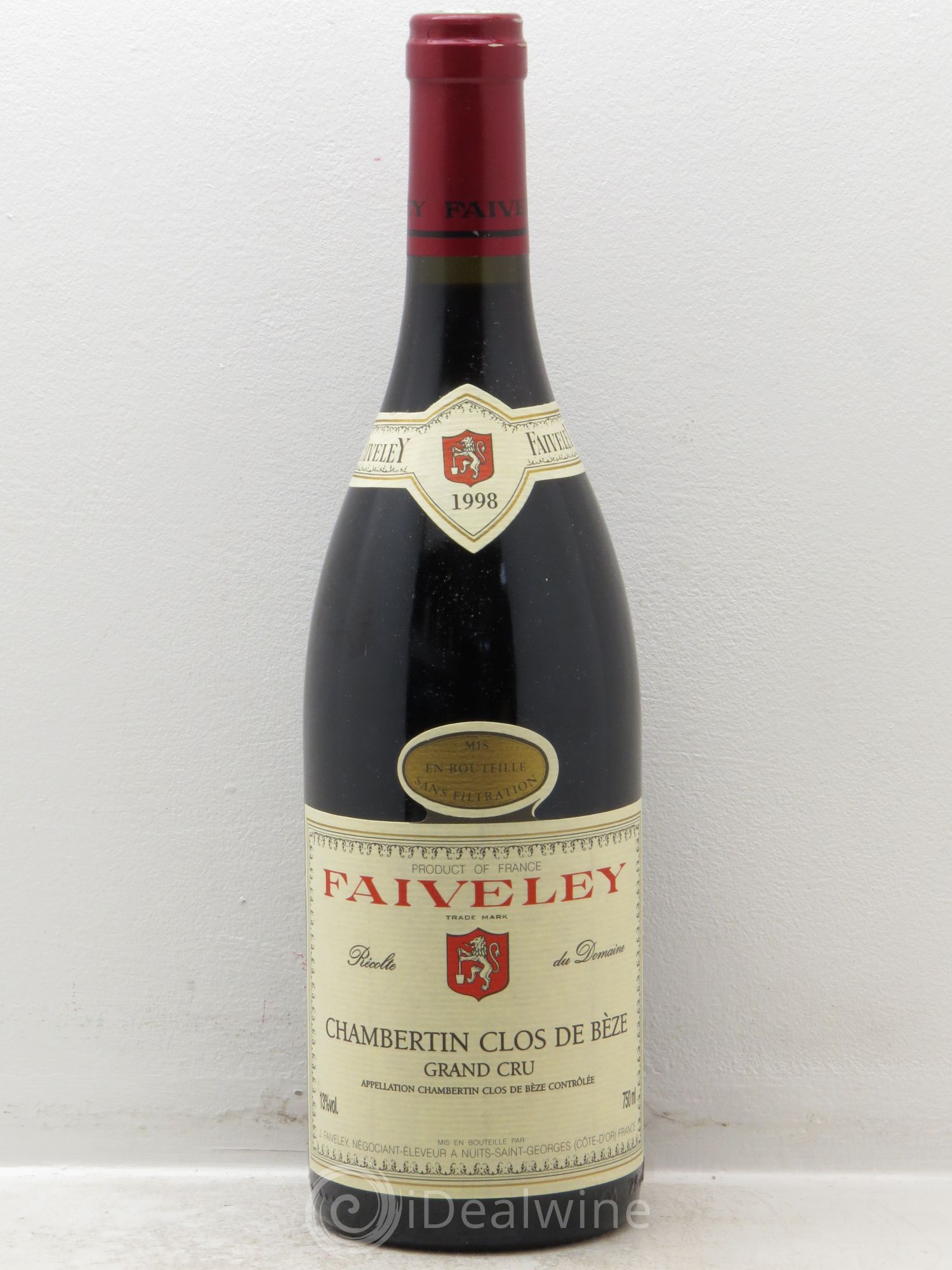 Chambertin Clos de Bèze Grand Cru Faiveley 1998 - Lot de 1 bouteille - 0