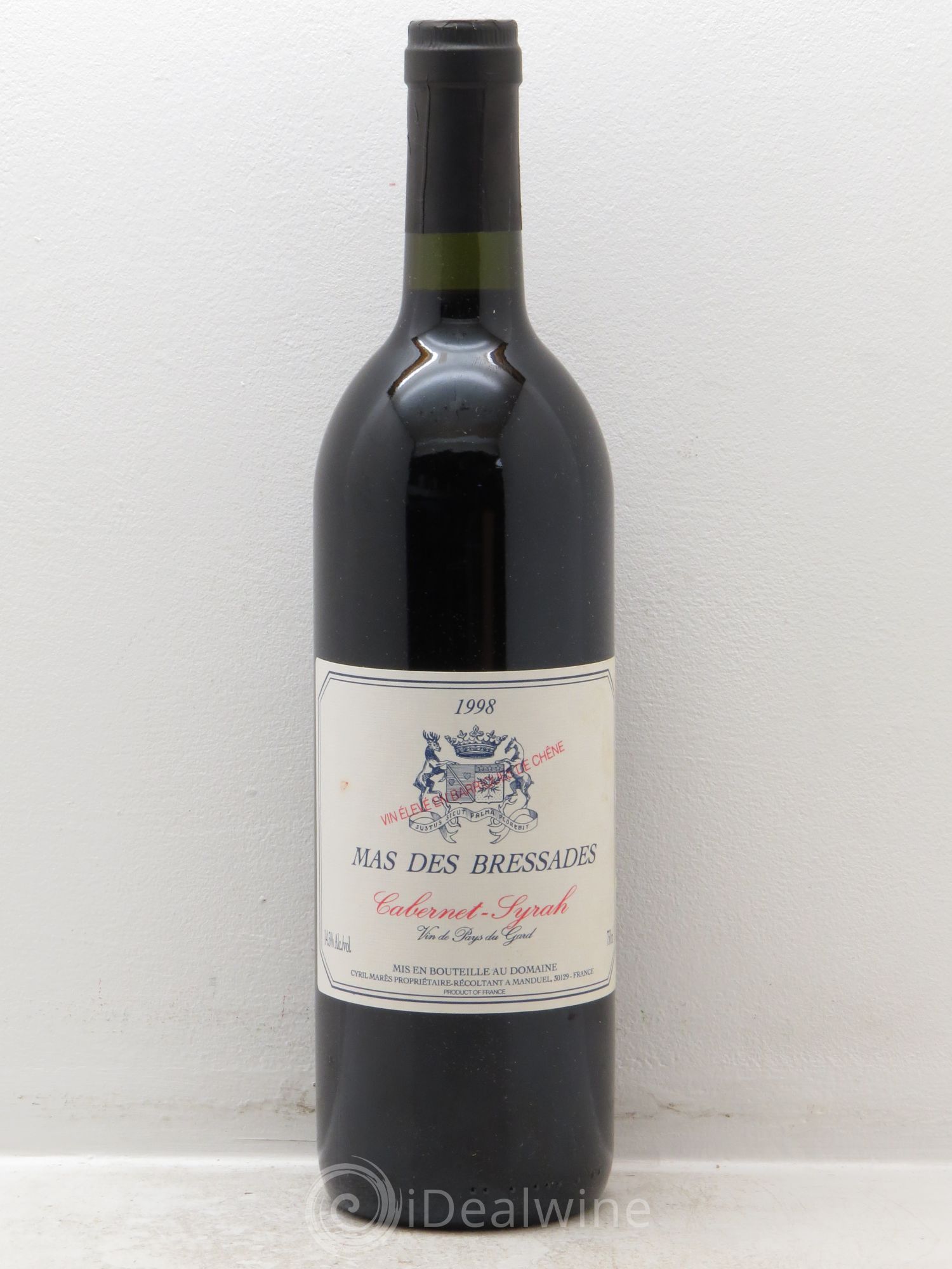 Gard Mas des Bressades Syrah Cabernet Cyril Mares 1998 - Posten von 1 Flasche - 0