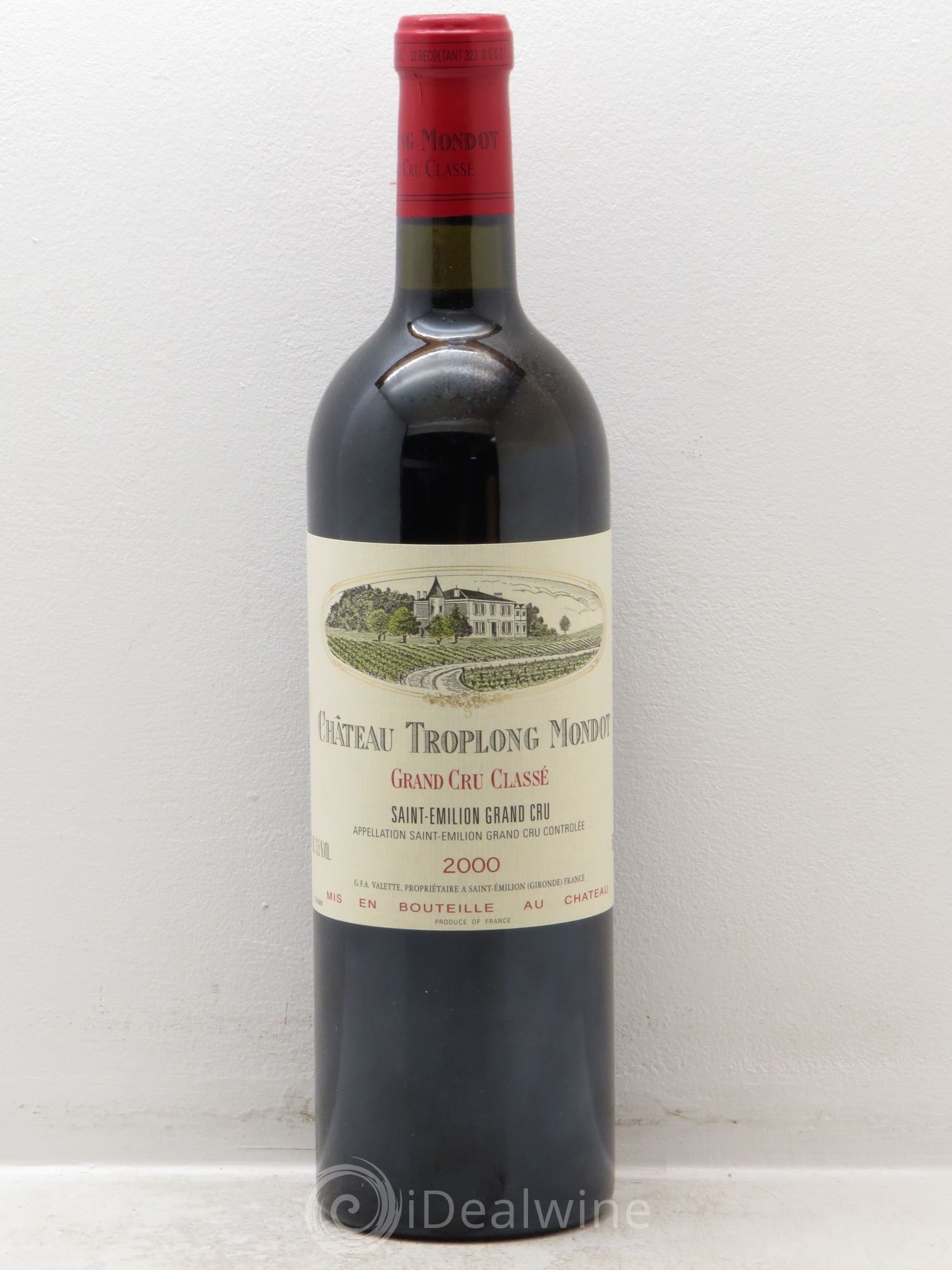 Château Troplong Mondot 1er Grand Cru Classé B 2000 - Lot de 1 bouteille - 0