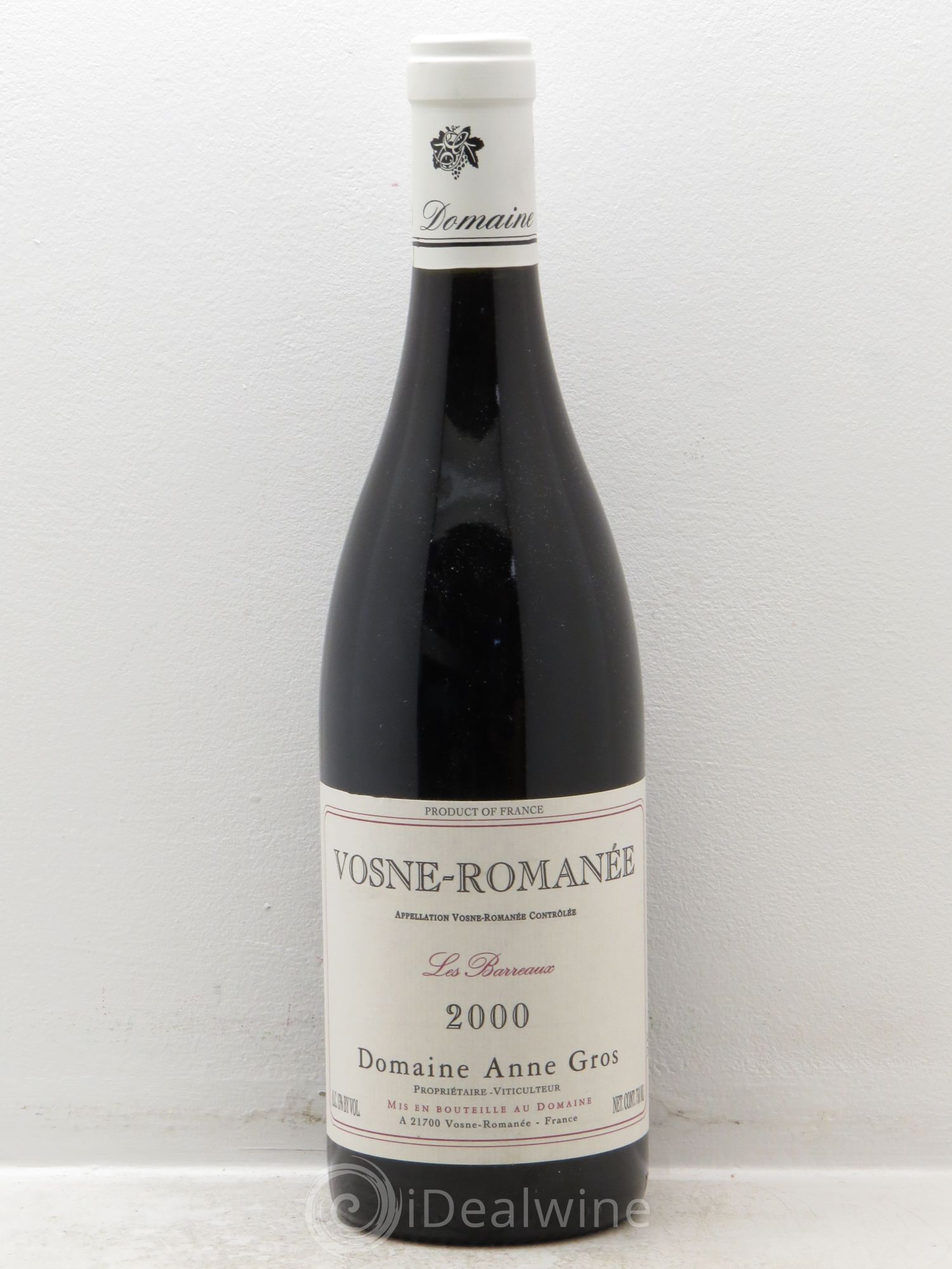 Vosne-Romanée Les Barreaux Anne Gros 2000 - Lot de 1 bouteille - 0