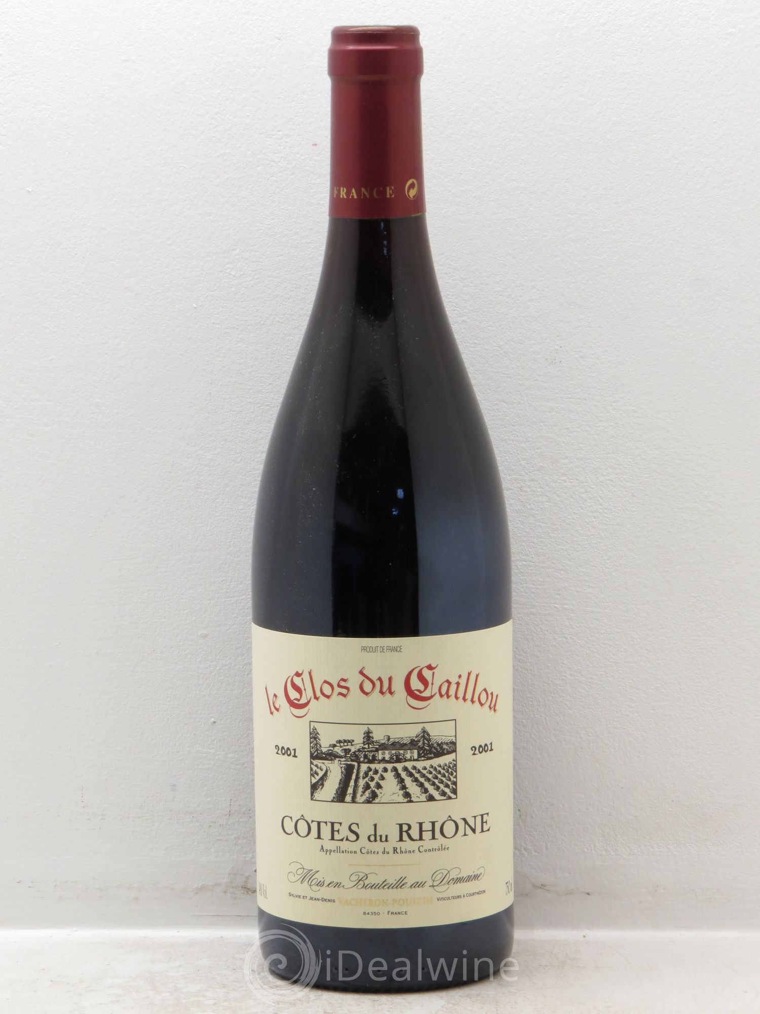 Côtes-du-Rhône Clos du Caillou "Le Caillou" Pouizon-Vacheron 2001 - Posten von 1 Flasche - 0