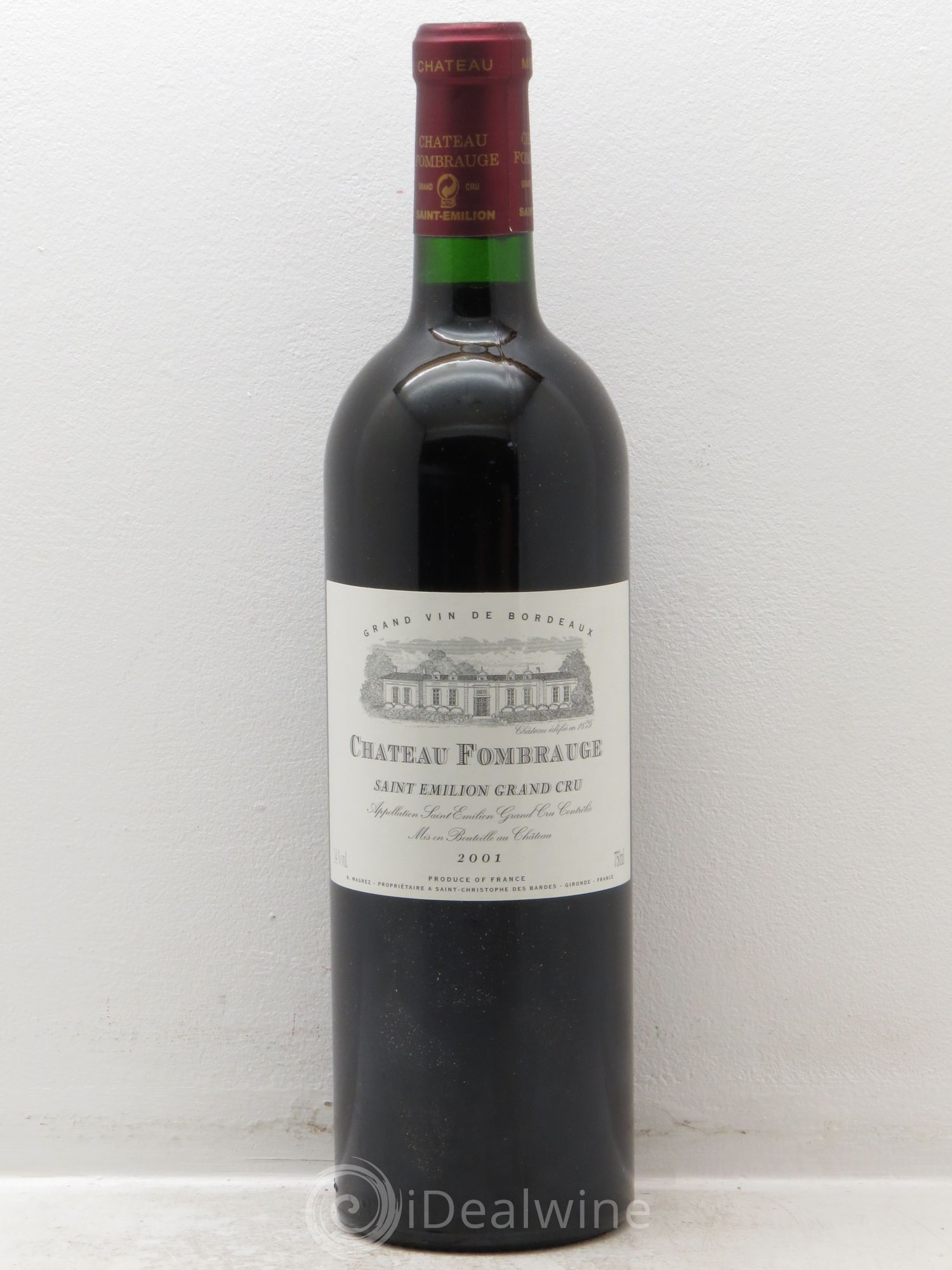 Château Fombrauge Grand Cru Classé 2001 - Lot de 1 bouteille - 0