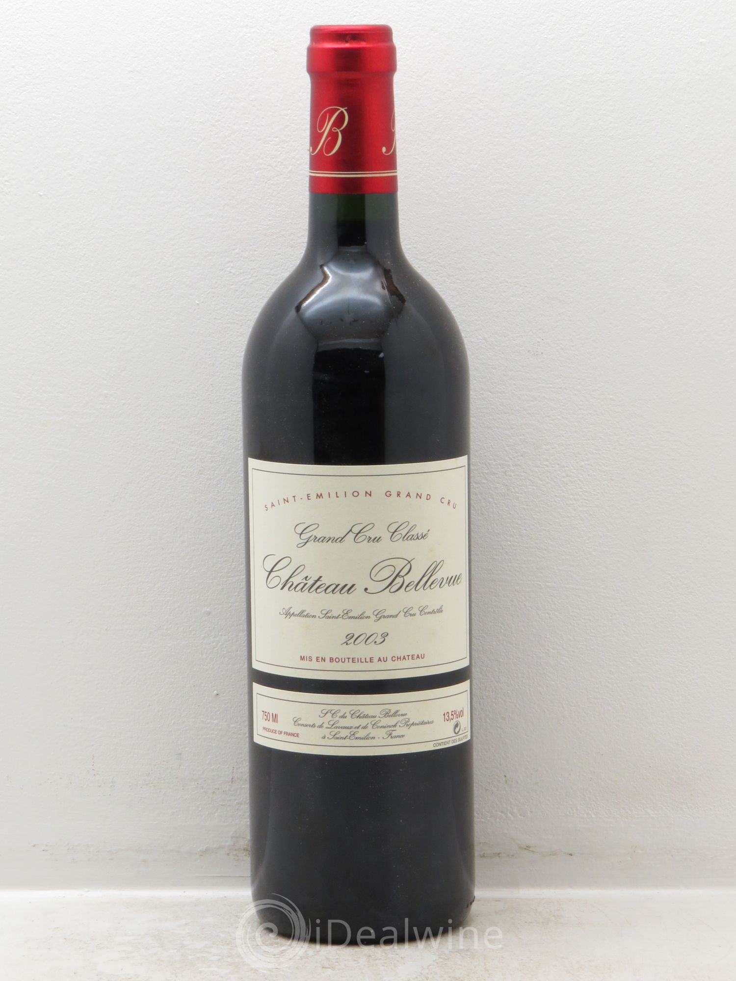 Château Bellevue Grand Cru Classé 2003 - Lot de 1 bouteille - 0