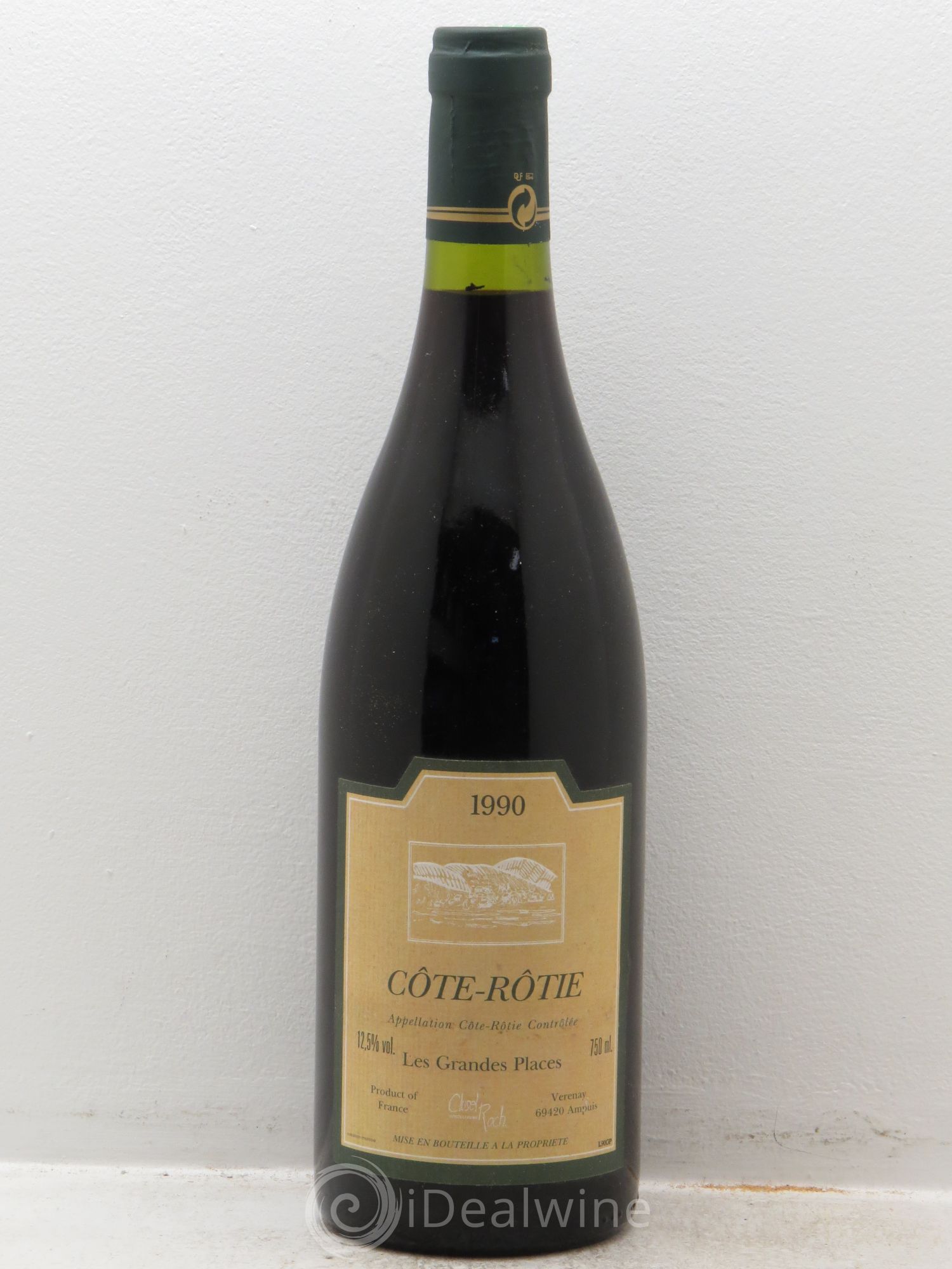 Côte-Rôtie Les Grandes Places Clusel-Roch 1990 - Lot de 1 bouteille - 0