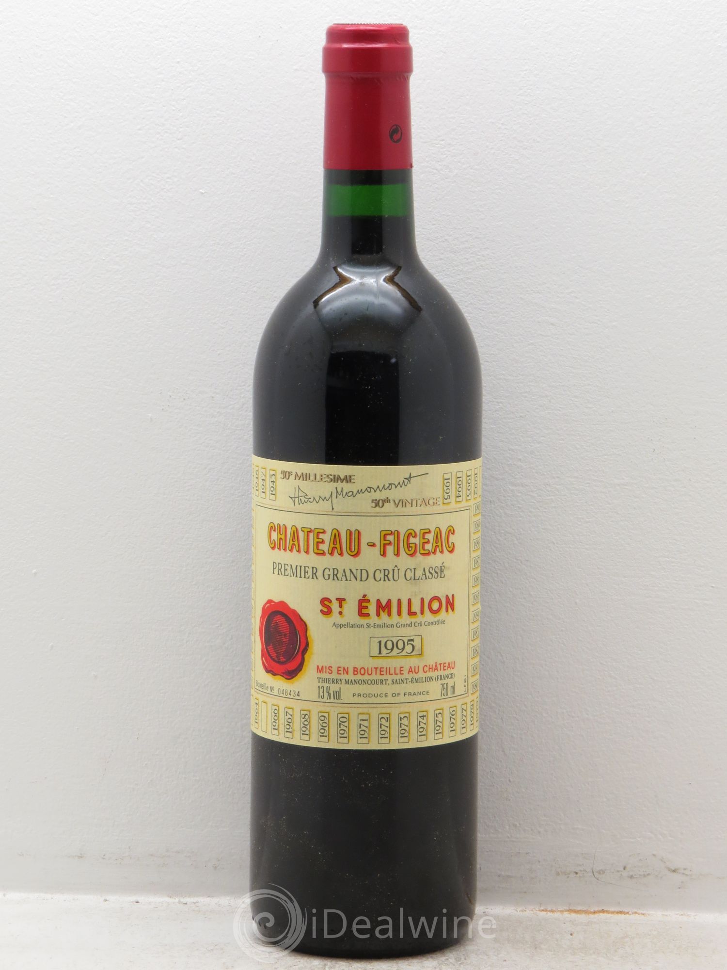 Château Figeac 1er Grand Cru Classé A 1995 - Lot de 1 bouteille - 0