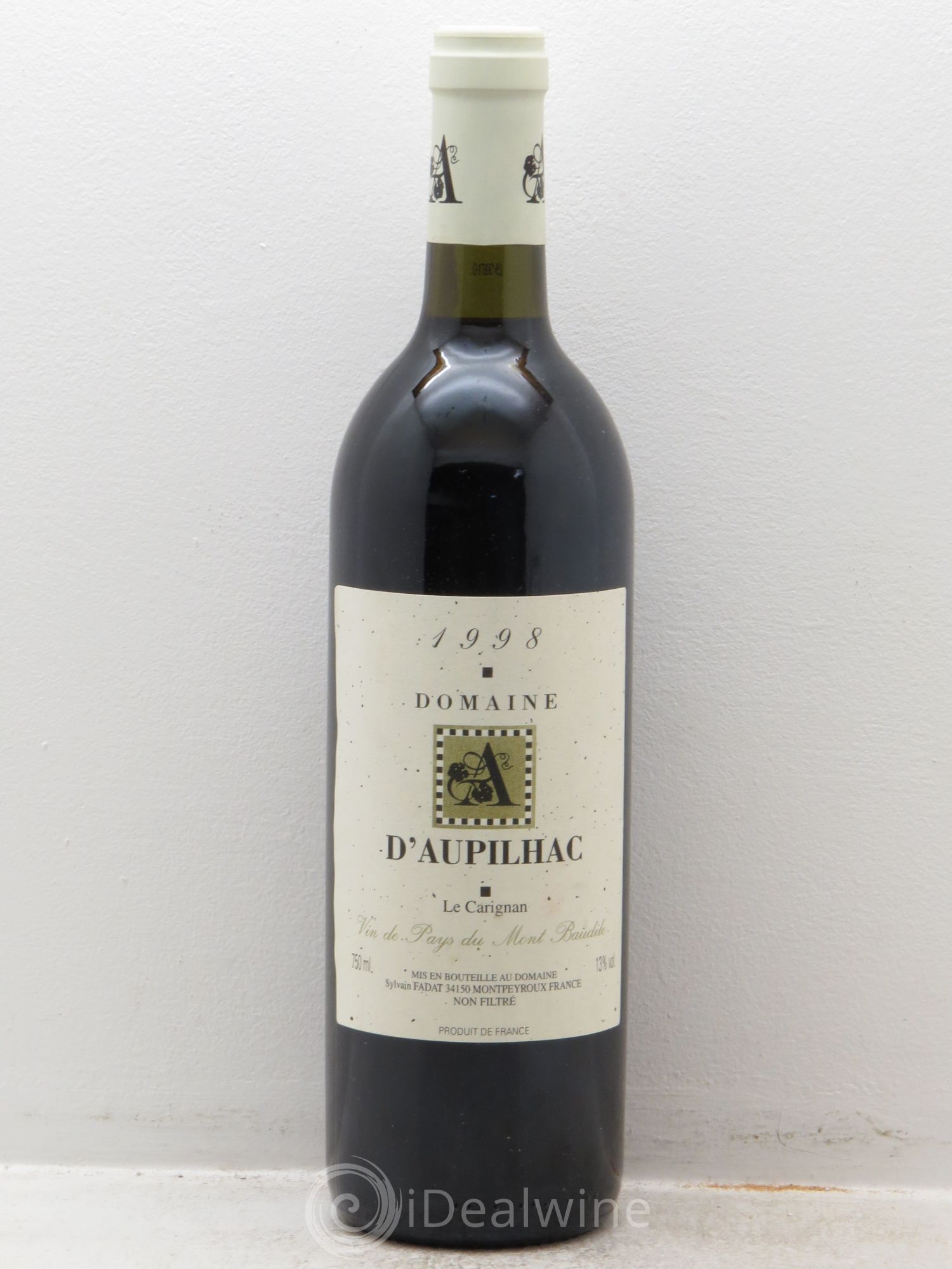Divers Vin du pays du Mont Baudile Domaine d'Aupilhac "Le Carignan" 1998 - Posten von 1 Flasche - 0
