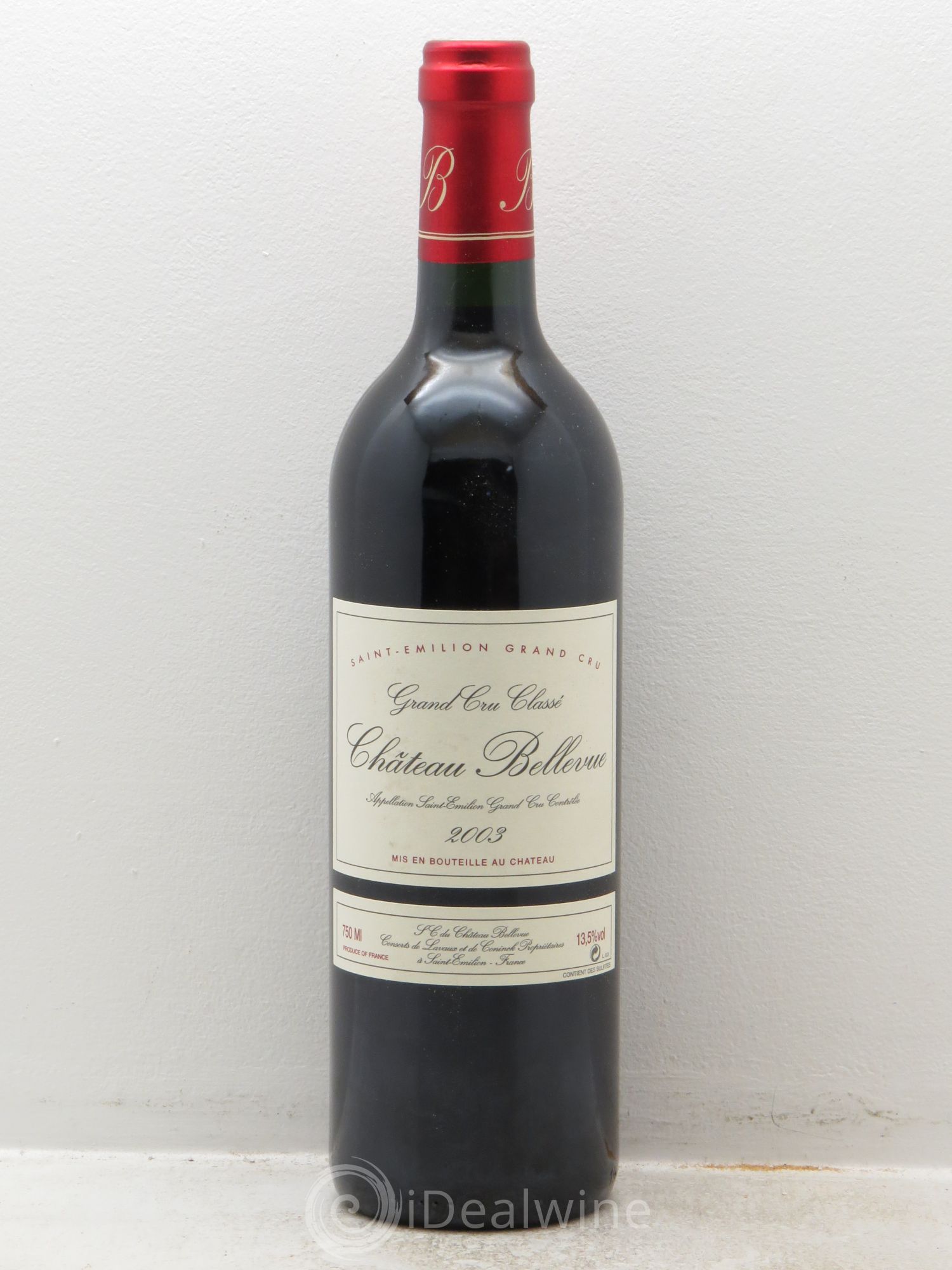 Château Bellevue Grand Cru Classé 2003 - Lot de 1 bouteille - 0
