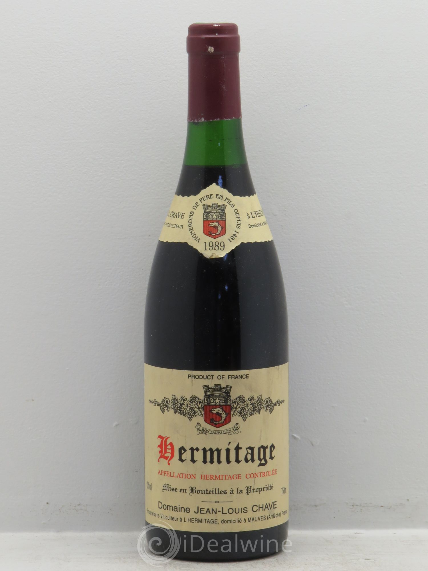 Hermitage Jean-Louis Chave 1989 - Lot de 1 bouteille - 0
