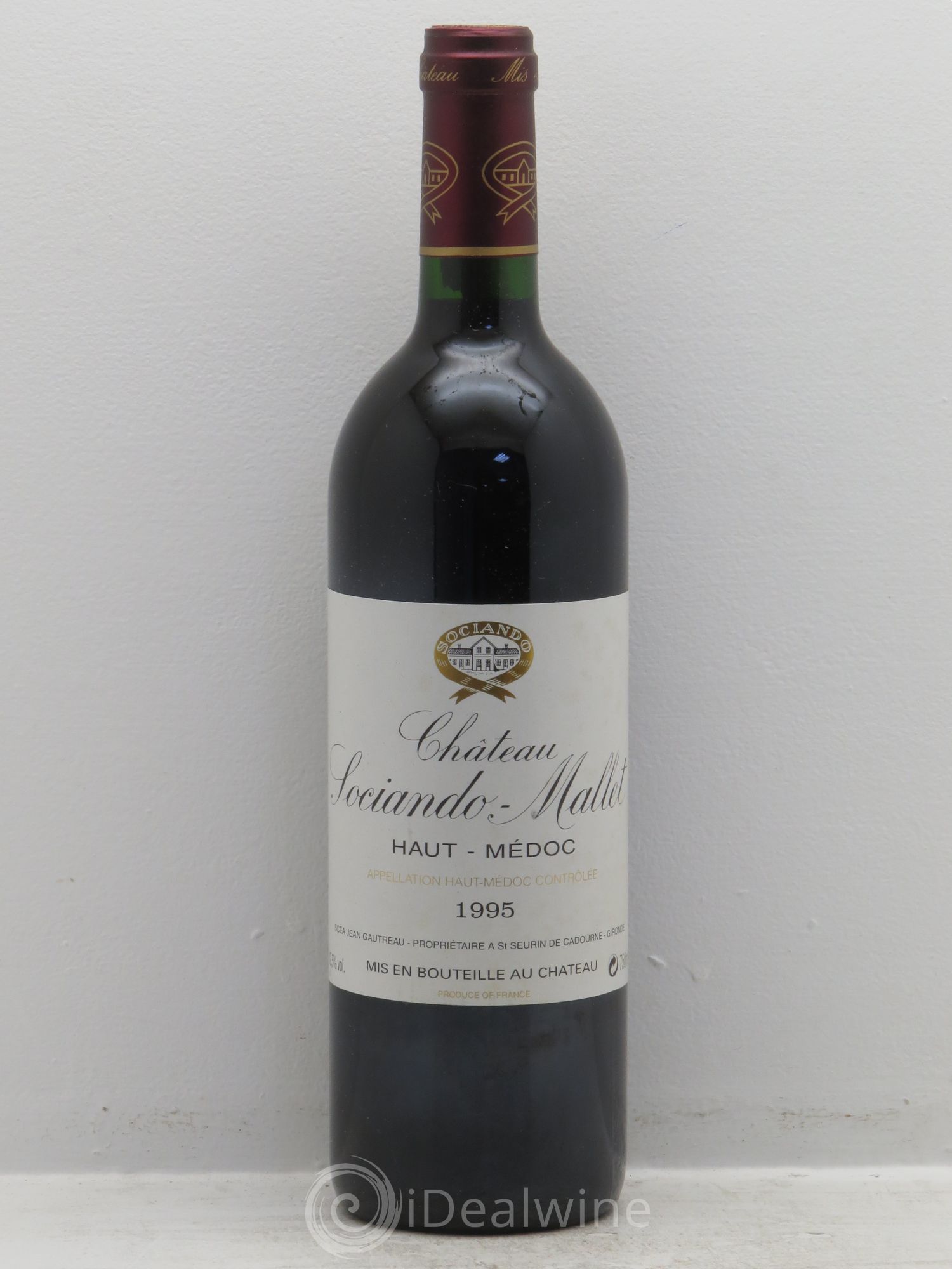 Château Sociando Mallet 1995 - Lot de 1 bouteille - 0