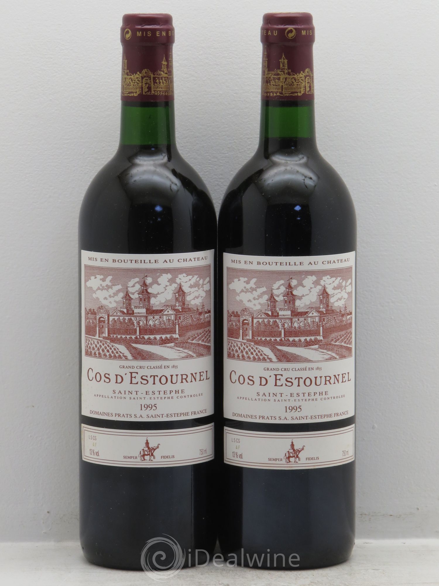 Cos d'Estournel 2ème Grand Cru Classé 1995 - Lot de 2 bouteilles - 0