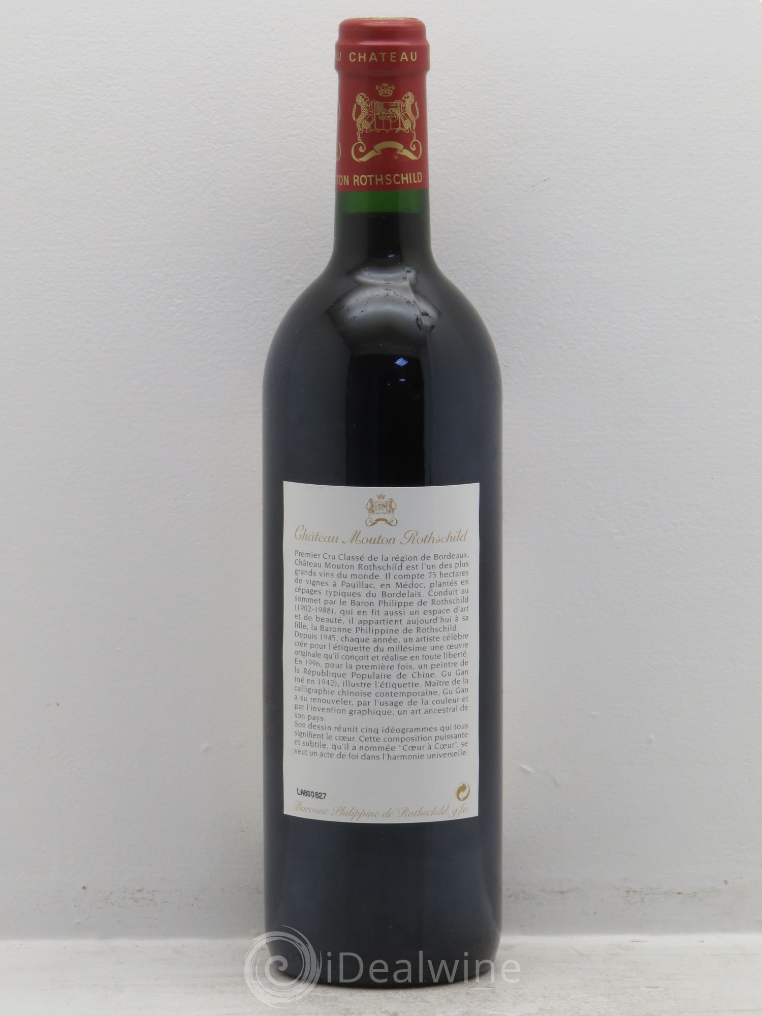 Château Mouton Rothschild 1er Grand Cru Classé 1996 - Lot de 1 bouteille - 1