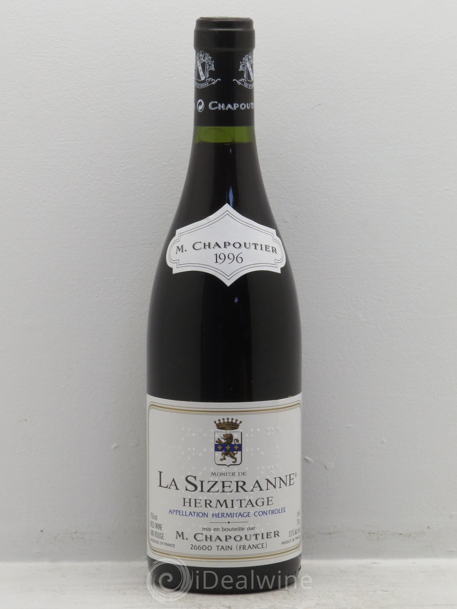 Hermitage Monier de La Sizeranne Chapoutier 1996 - Lot de 1 bouteille - 0