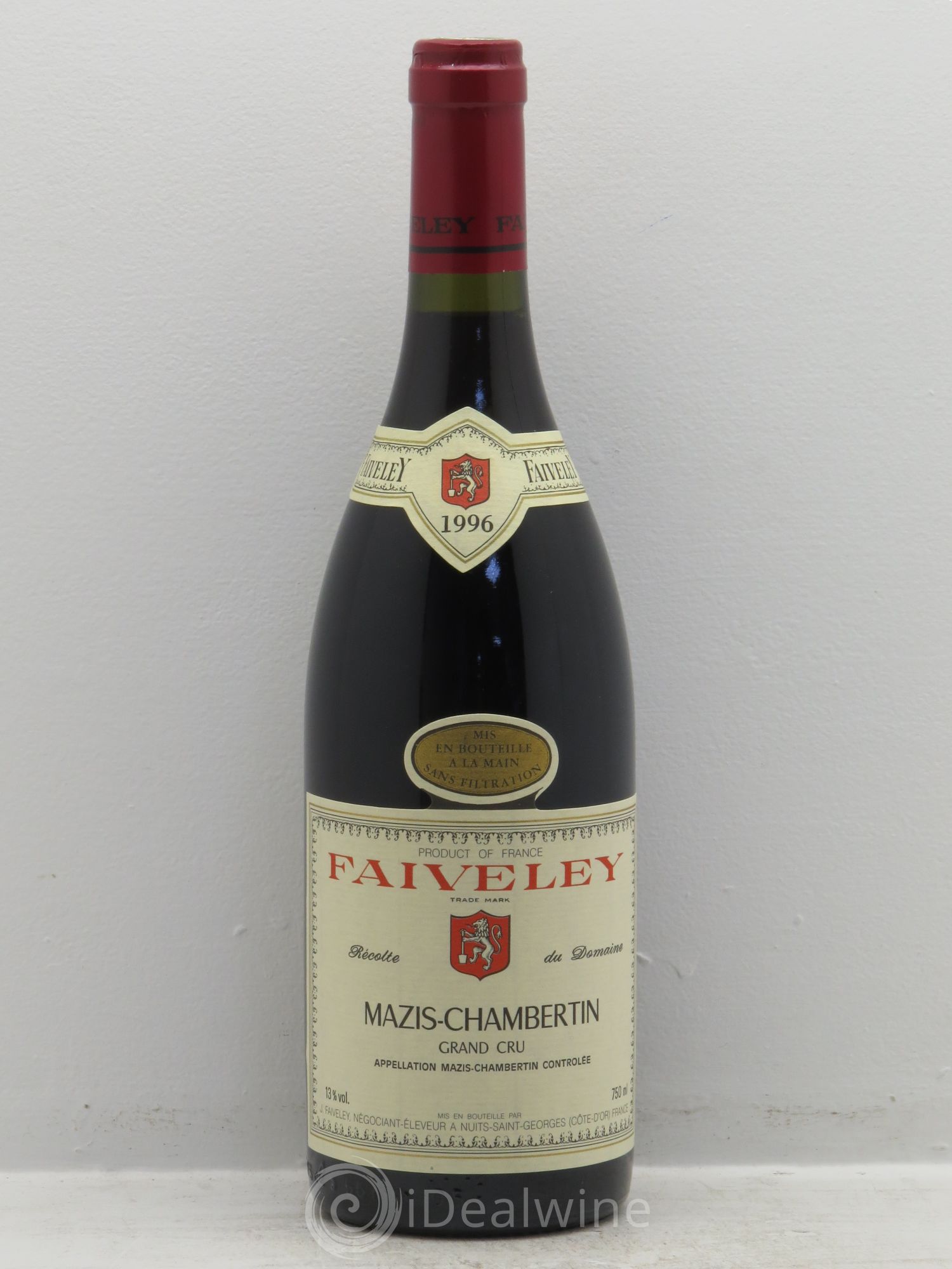 Mazis-Chambertin Grand Cru Faiveley 1996 - Lot de 1 bouteille - 0