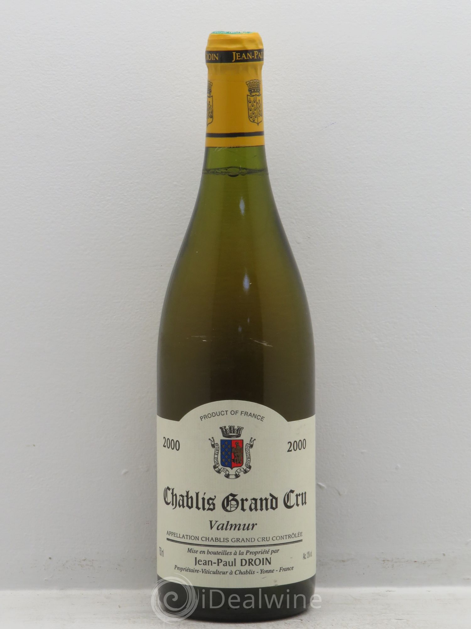 Chablis Grand Cru Valmur Jean-Paul & Benoît Droin (Domaine) 2000 - Lot de 1 bouteille - 0