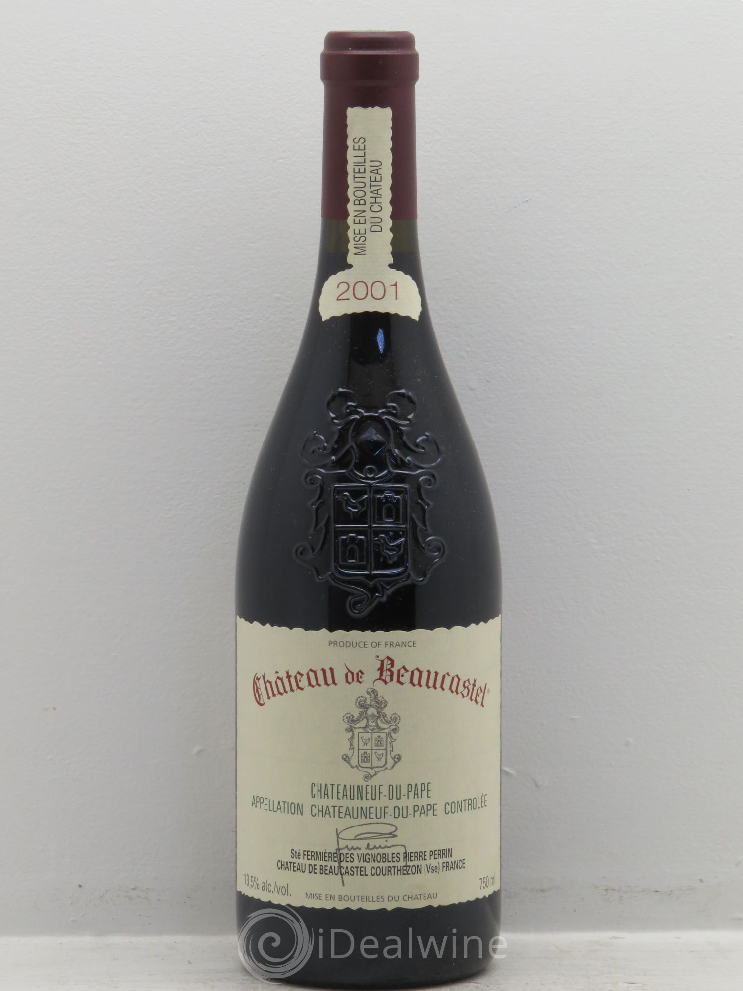 Châteauneuf-du-Pape Château de Beaucastel Famille Perrin 2001 - Lot de 1 bouteille - 0