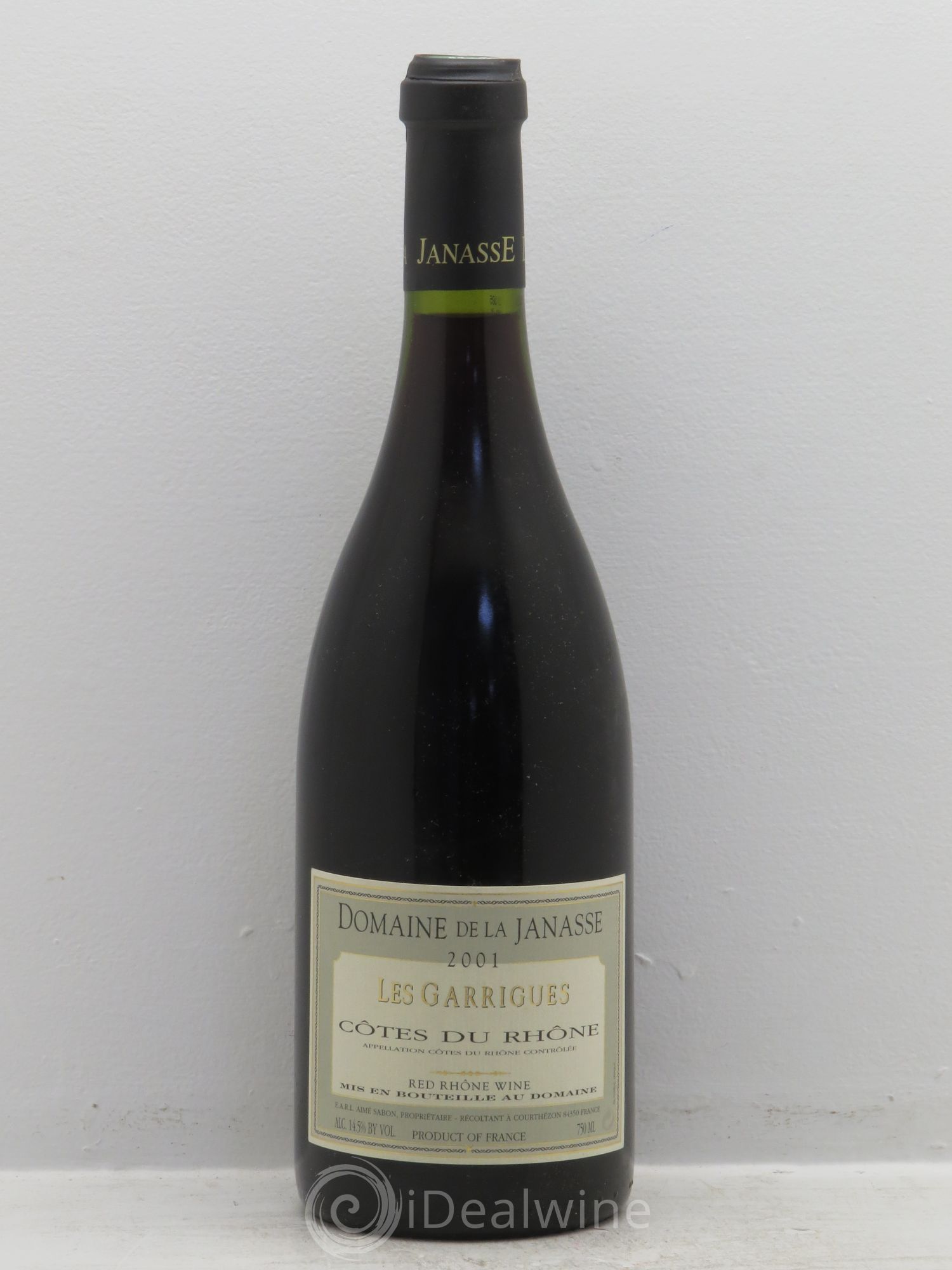 Côtes-du-Rhône La Janasse (Domaine de) Aimé Sabon Les Garrigues 2001 - Lot de 1 bouteille - 0