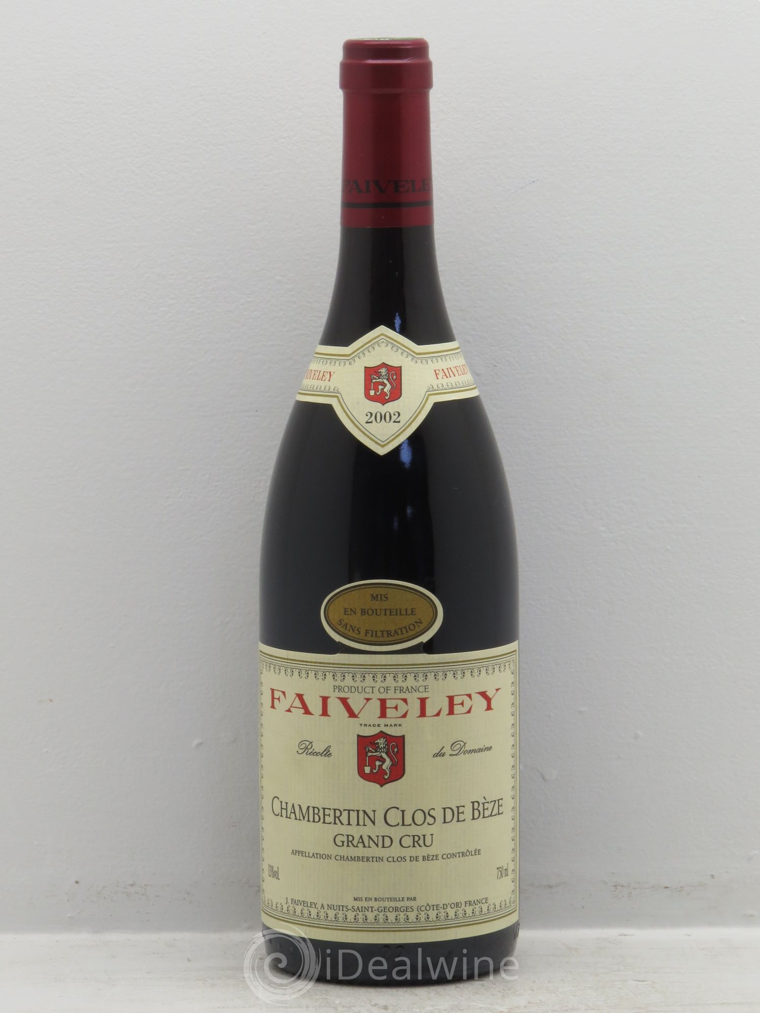 Chambertin Clos de Bèze Grand Cru Faiveley 2002 - Lot de 1 bouteille - 0