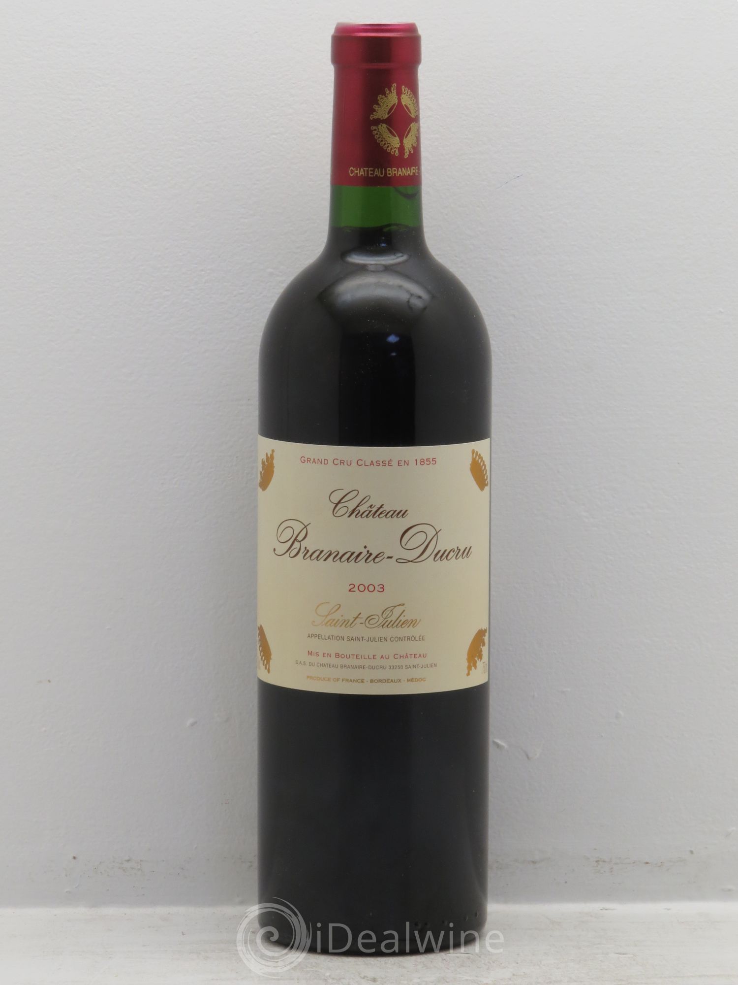 Château Branaire Ducru 4ème Grand Cru Classé 2003 - Lot de 1 bouteille - 0