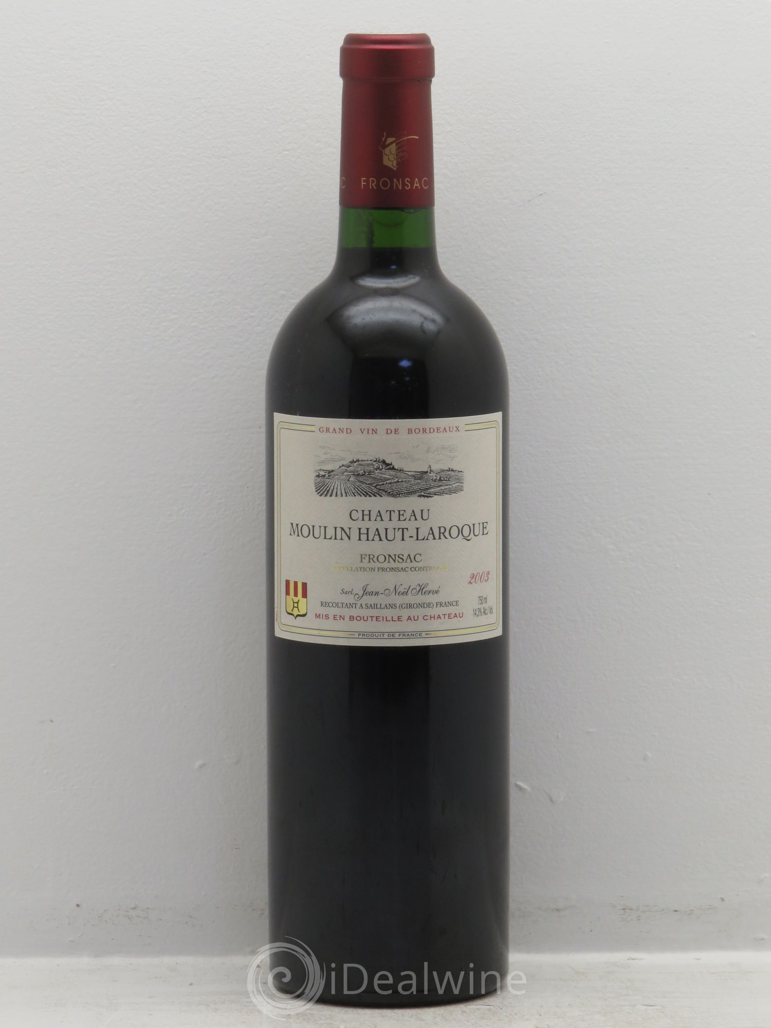 Fronsac Moulin Haut Laroque 2003 - Lot de 1 bouteille - 0