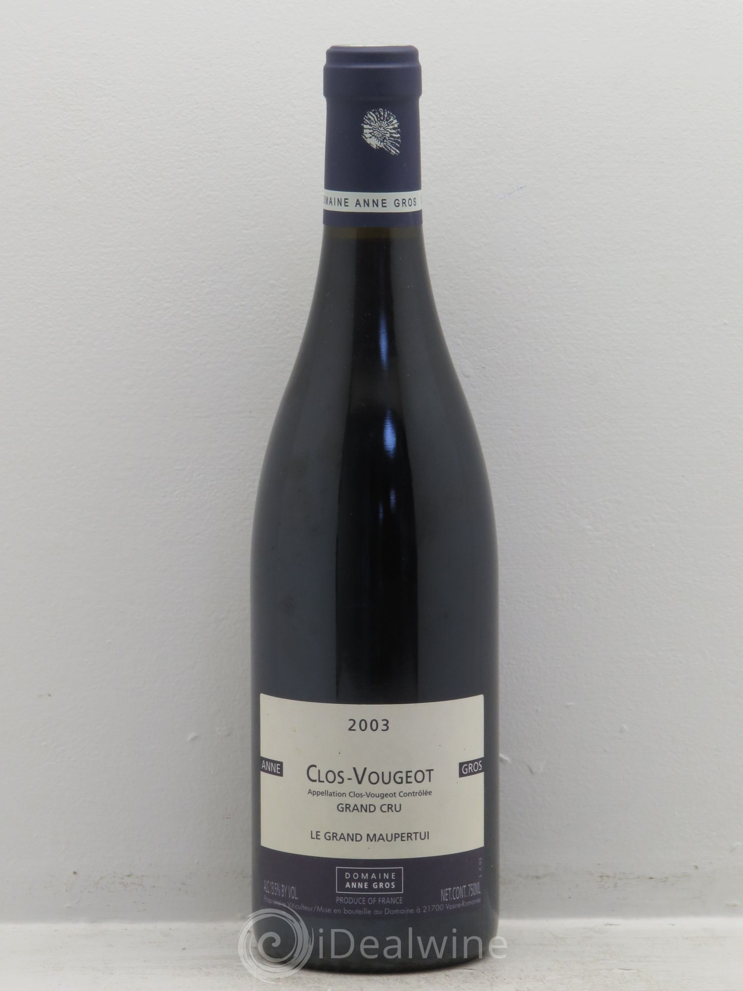 Clos de Vougeot Grand Cru Le Grand Maupertui Anne Gros 2003 - Lot de 1 bouteille - 0
