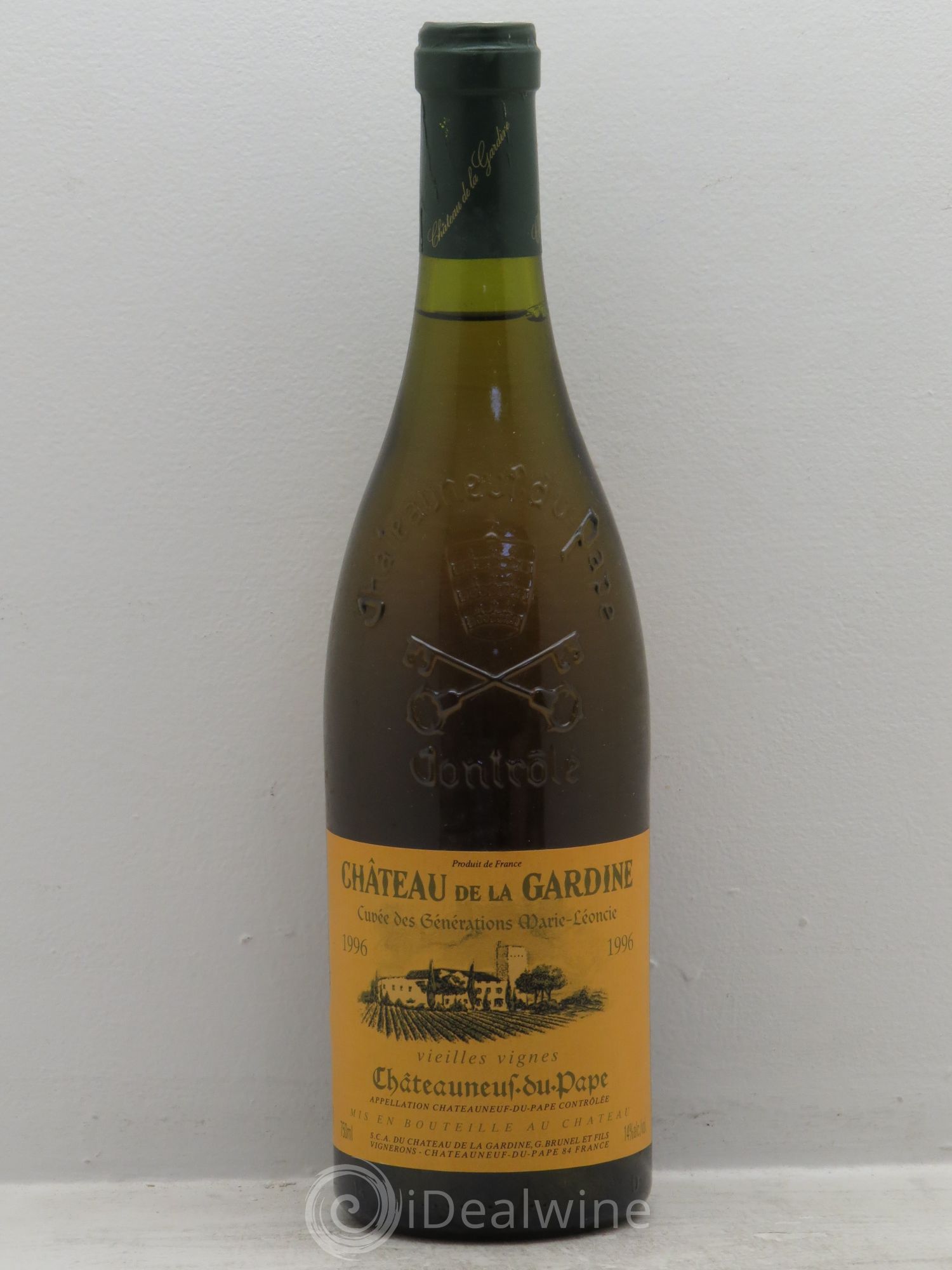Châteauneuf-du-Pape La Gardine Cuvée des Générations Marie Léoncie Famille Brunel 1996 - Lot de 1 bouteille - 0