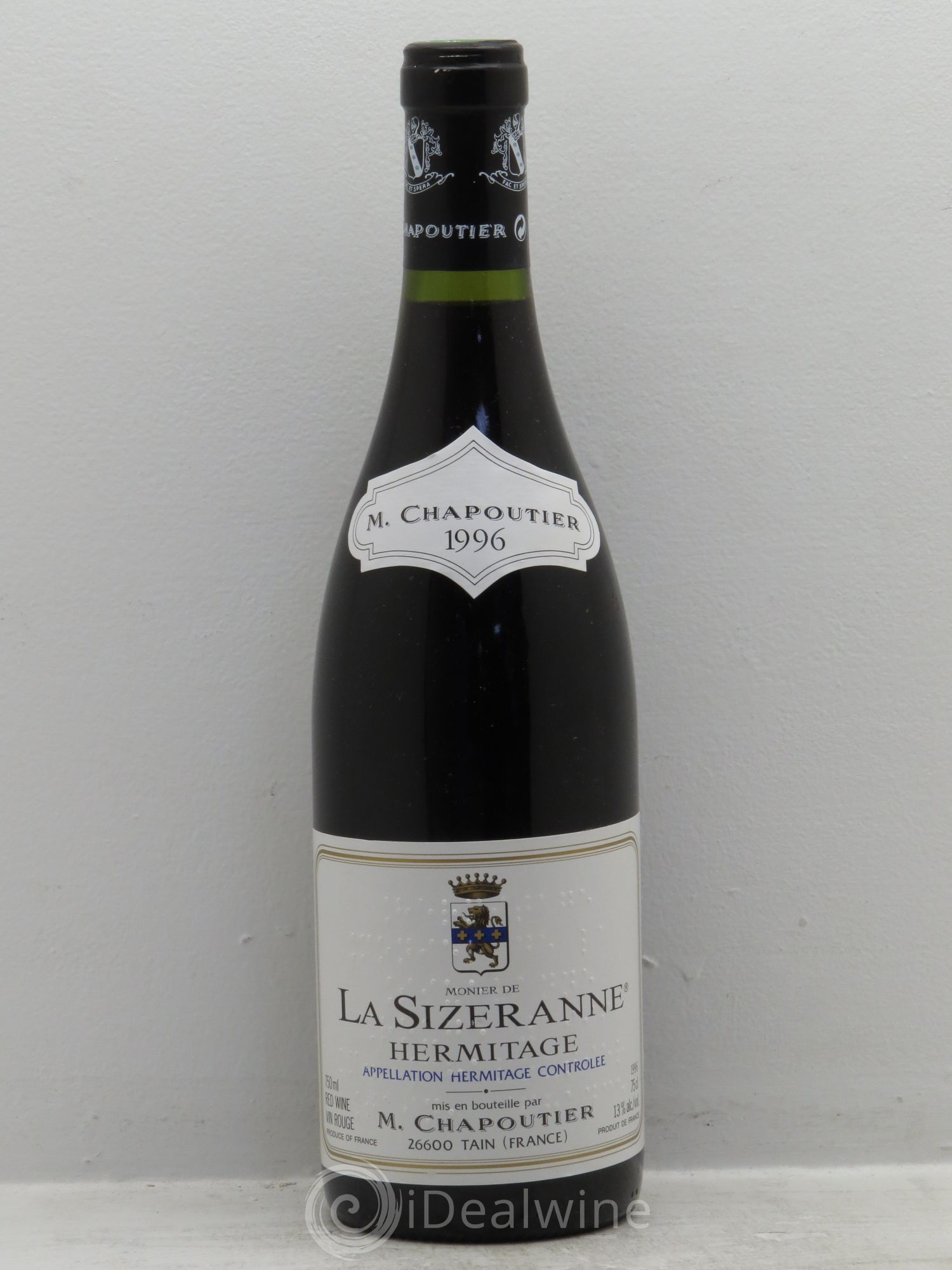Hermitage Monier de La Sizeranne Chapoutier 1996 - Lot de 1 bouteille - 0