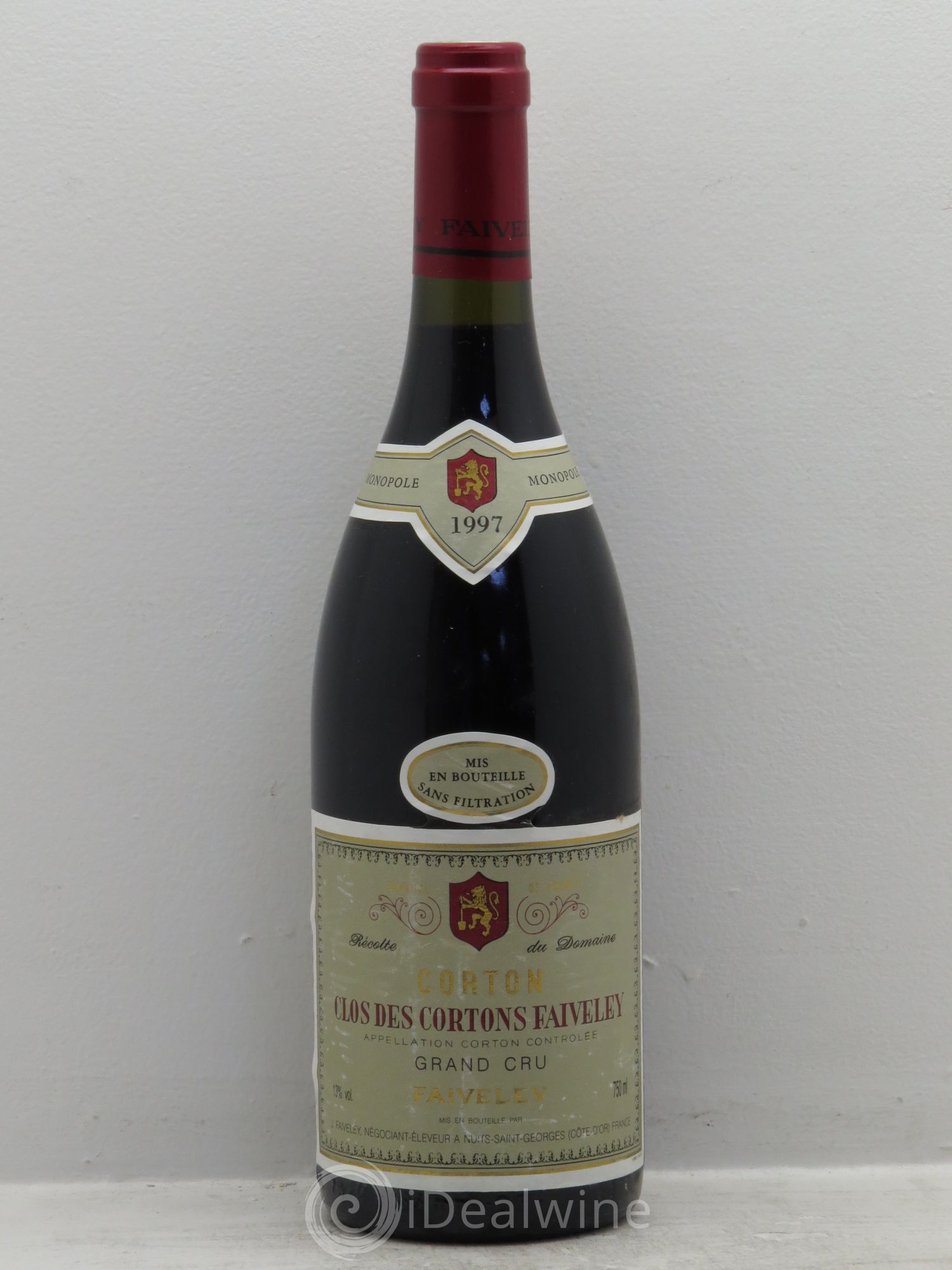 Corton Grand Cru Clos des Cortons Faiveley 1997 - Lot de 1 bouteille - 0