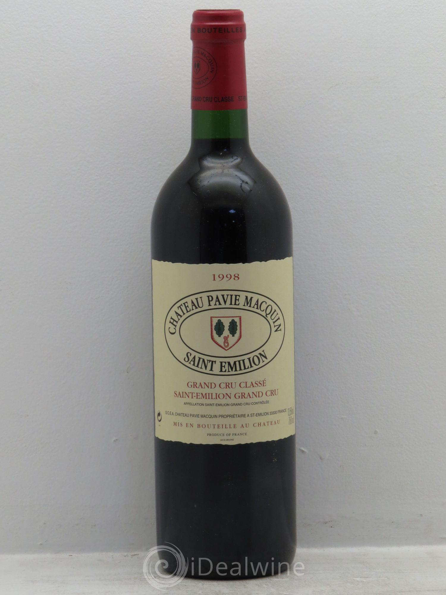 Château Pavie Macquin 1er Grand Cru Classé B 1998 - Lot de 1 bouteille - 0