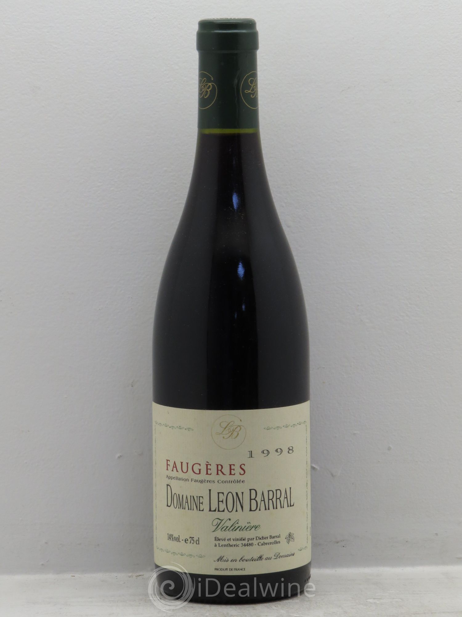 Faugères Valinière Domaine Léon Barral 1998 - Lot de 1 bouteille - 0