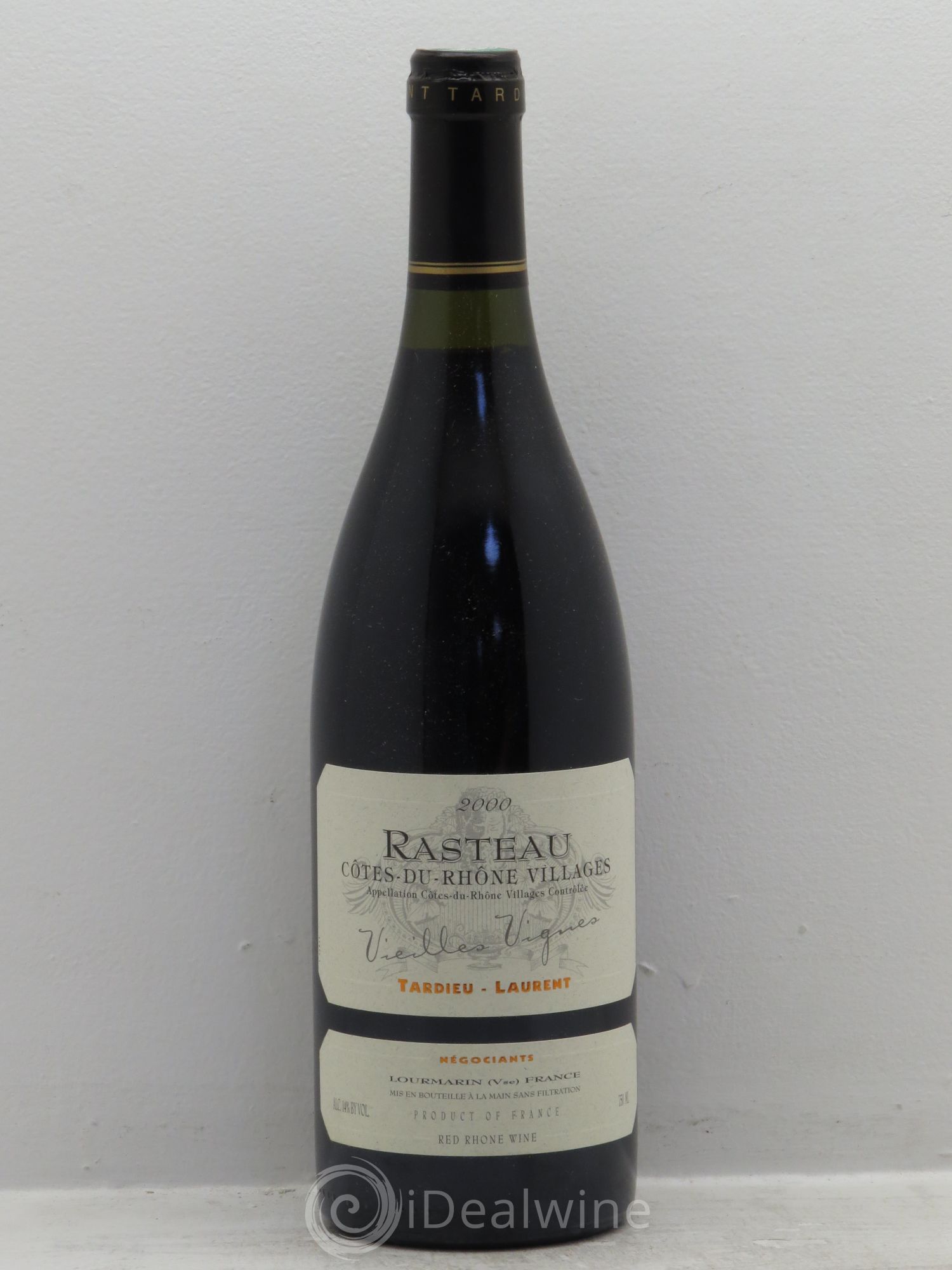 Rasteau Vieilles vignes Tardieu Laurent 2000 - Lot de 1 bouteille - 0