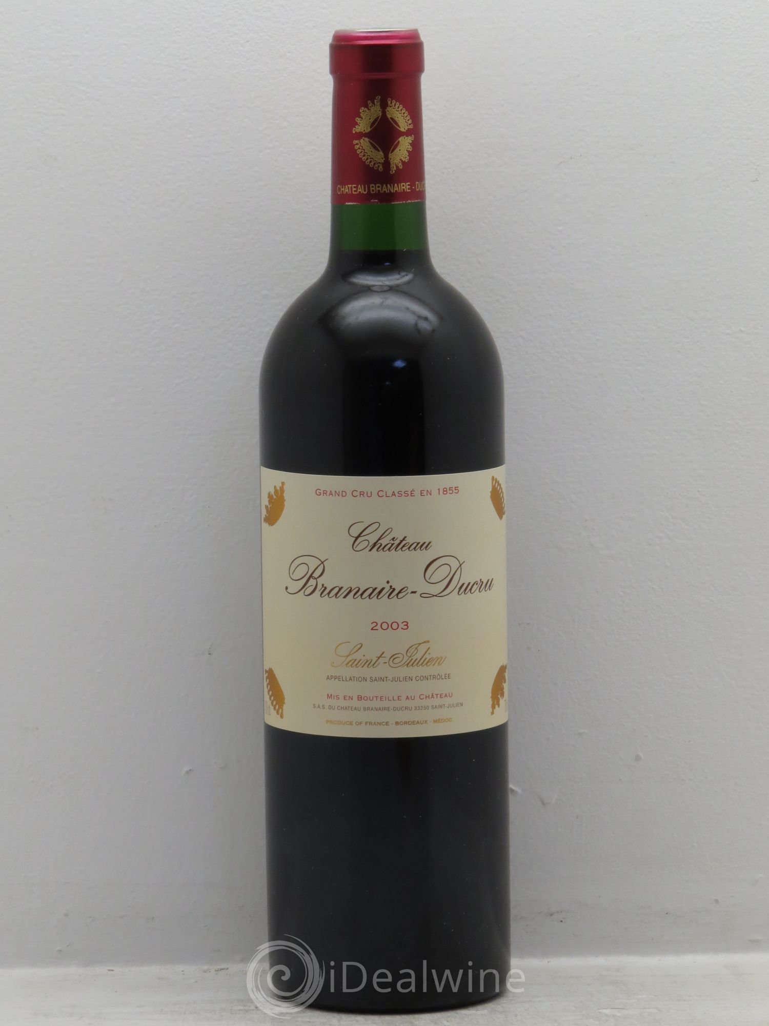 Château Branaire Ducru 4ème Grand Cru Classé 2003 - Lot de 1 bouteille - 0