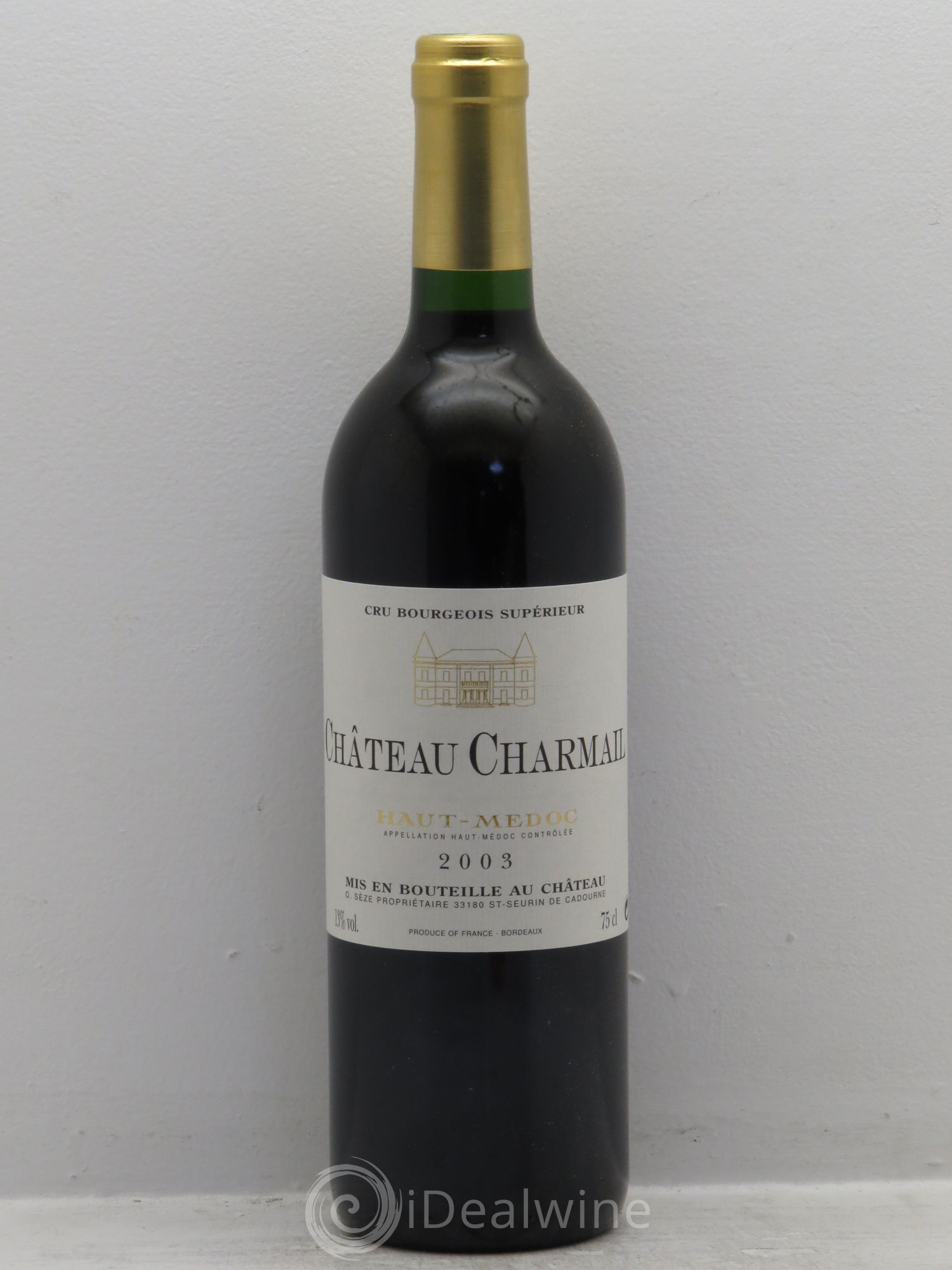 Château Charmail Cru Bourgeois 2003 - Lot de 1 bouteille - 0