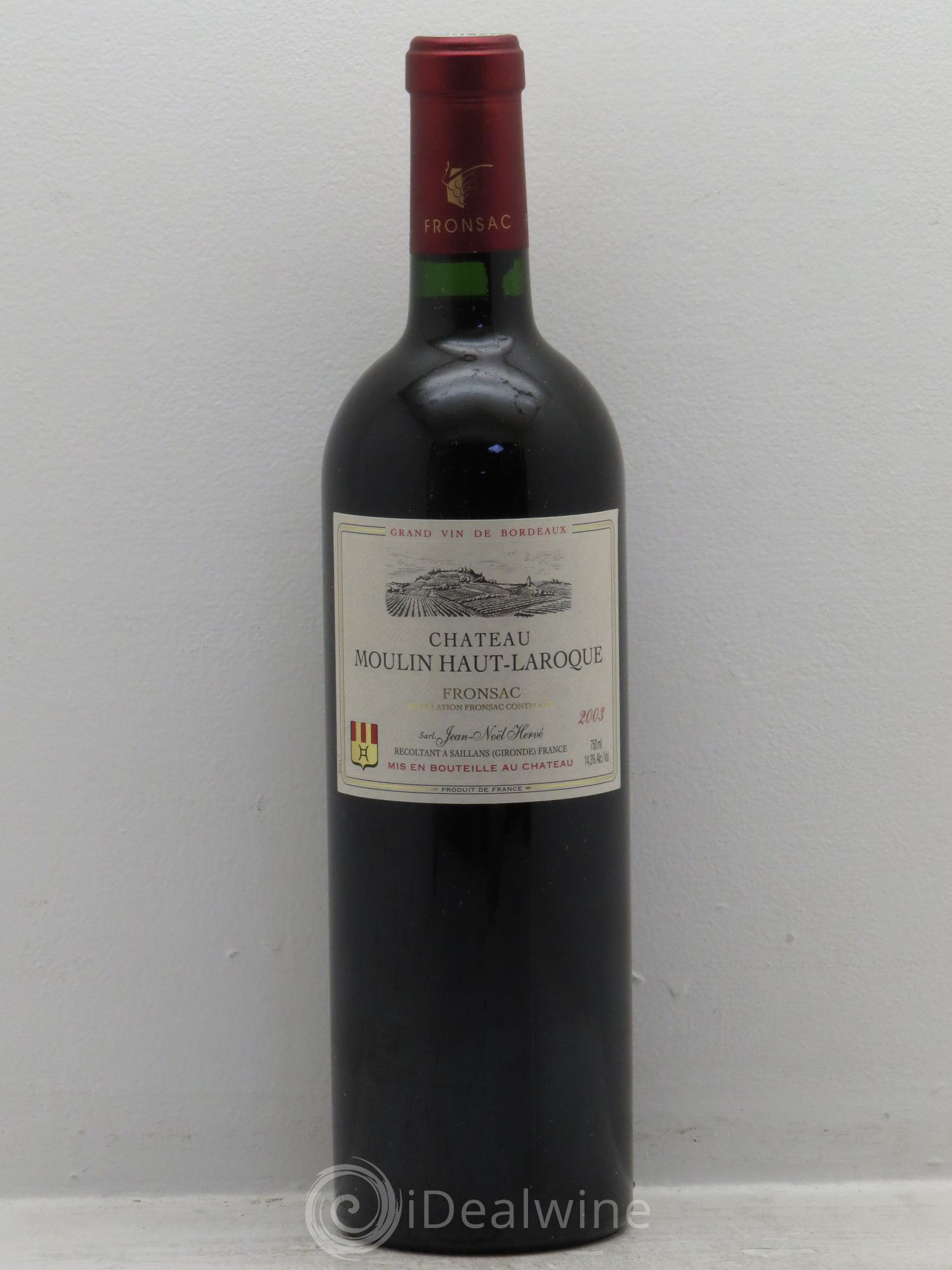 Fronsac Chateau Moulin Haut Laroque 2003 - Posten von 1 Flasche - 0