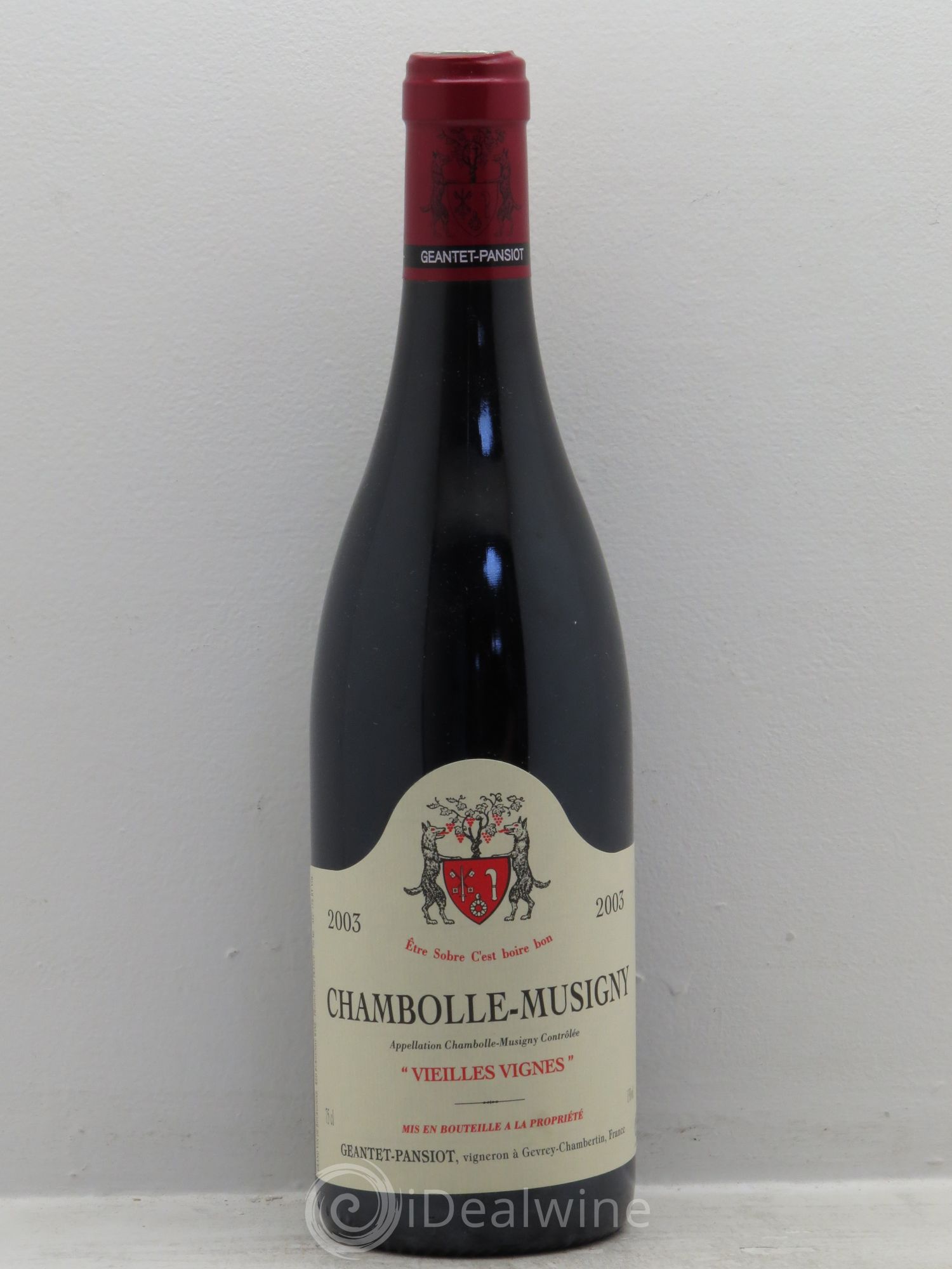 Chambolle-Musigny Vieilles vignes Geantet-Pansiot 2003 - Lot de 1 bouteille - 0