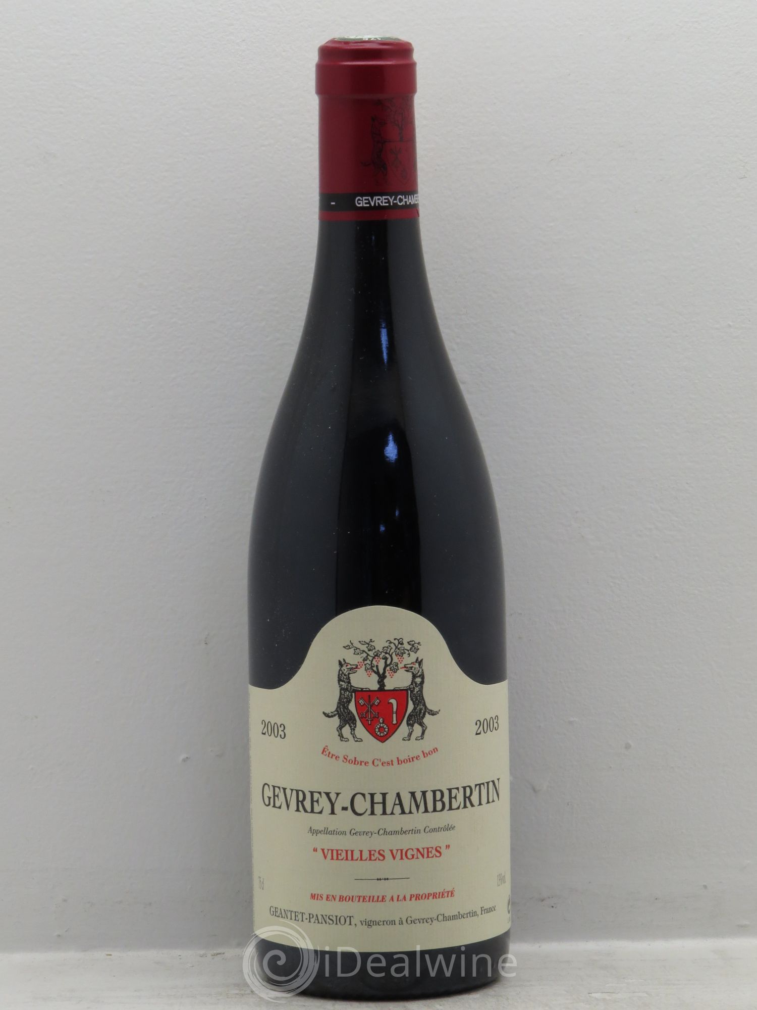 Gevrey-Chambertin Vieilles vignes Geantet-Pansiot 2003 - Lot de 1 bouteille - 0