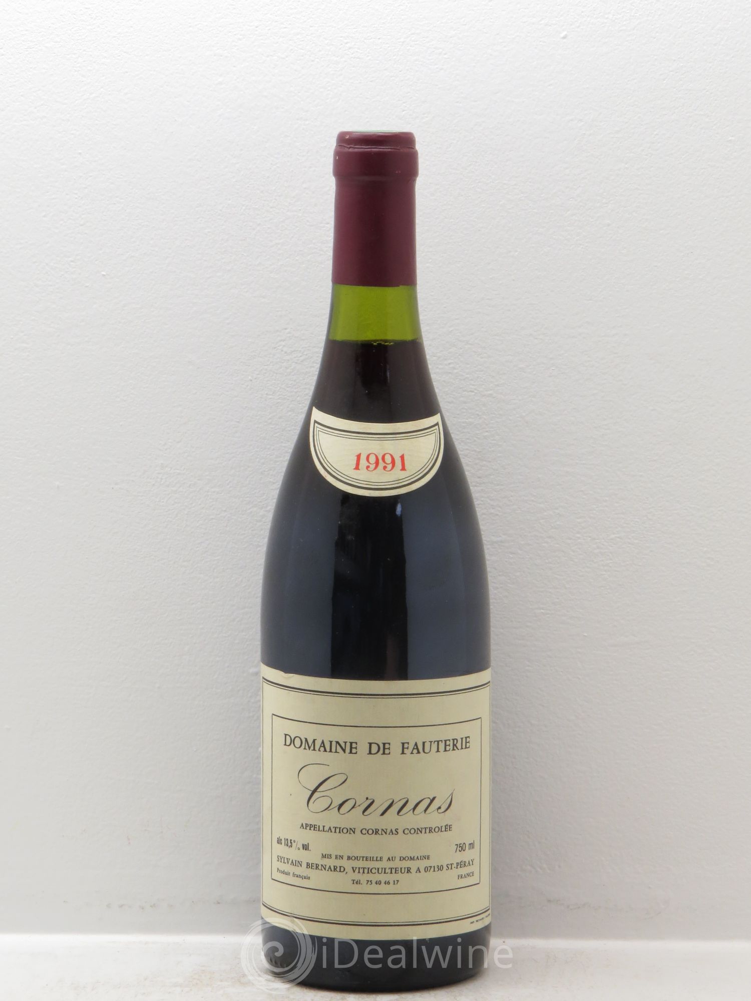 Cornas Domaine de Fauterie Sylvie Bernard 1991 - Posten von 1 Flasche - 0