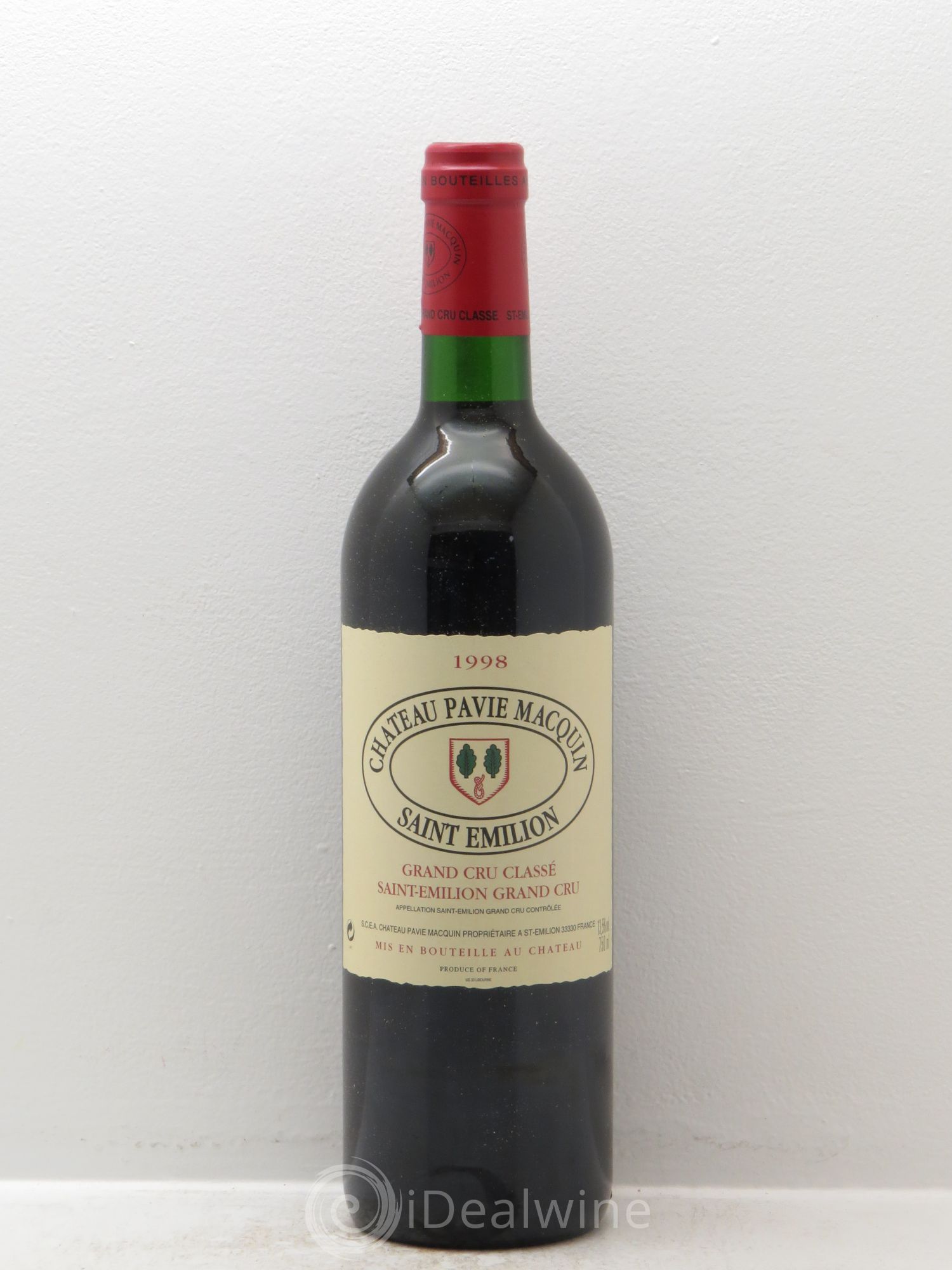 Château Pavie Macquin 1er Grand Cru Classé B 1998 - Lot de 1 bouteille - 0
