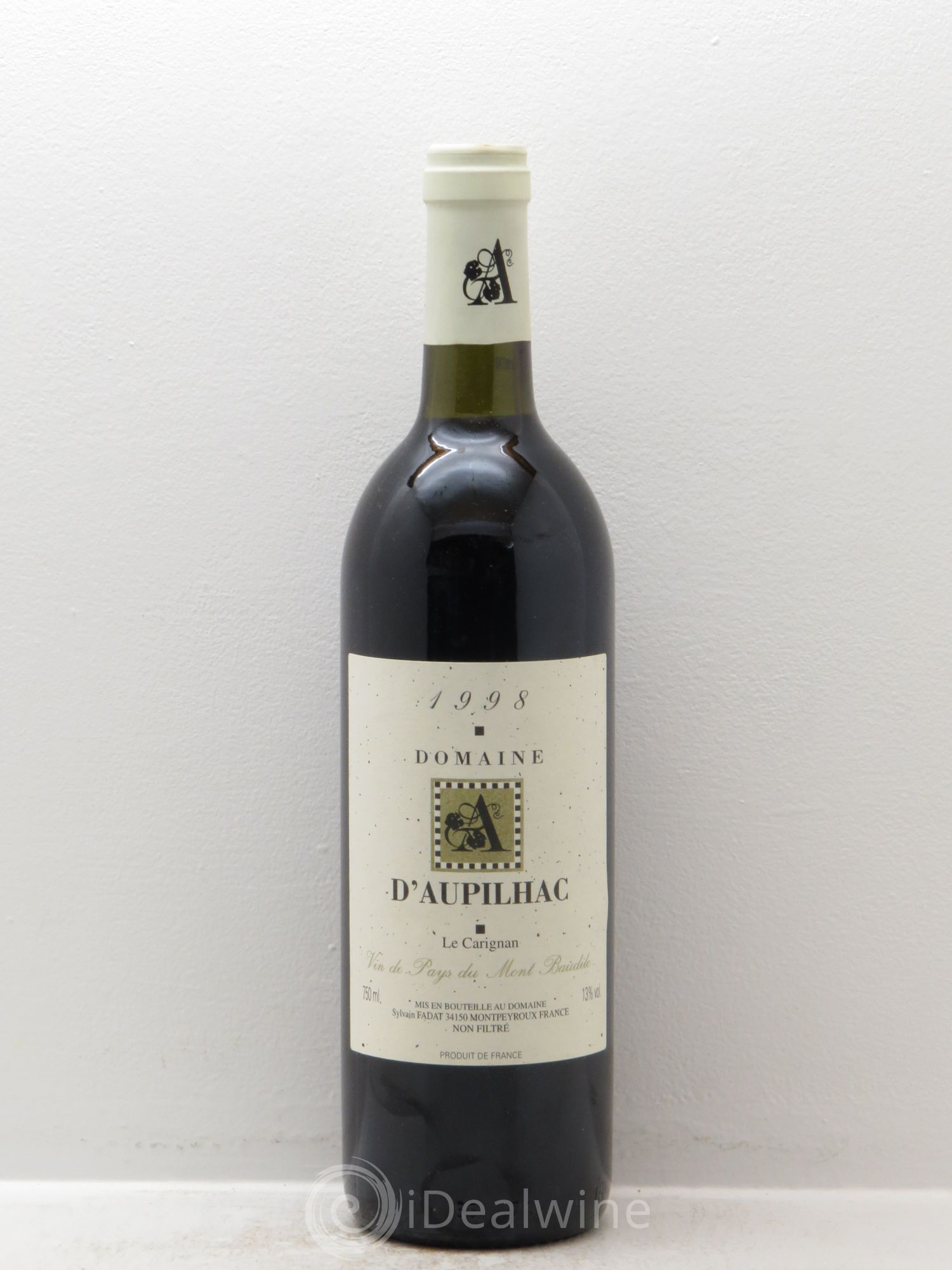 Divers Vin de pays du Mont Baudile Domaine d'Aupilhac Le Carignan 1998 - Posten von 1 Flasche - 0