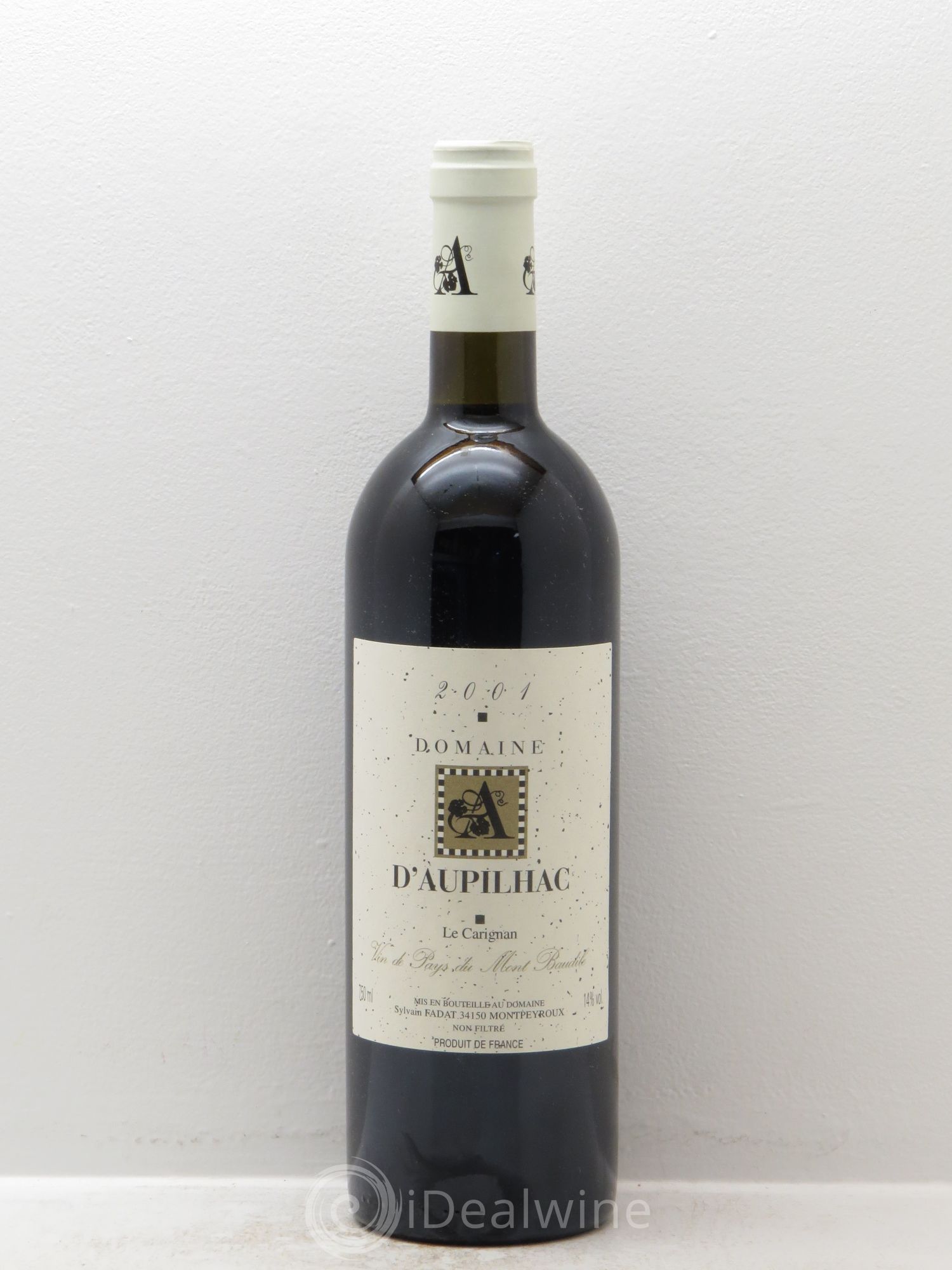 Divers Vin de pays du Mont Baudile Domaine d'Aupilhac Le Carignan 2001 - Posten von 1 Flasche - 0