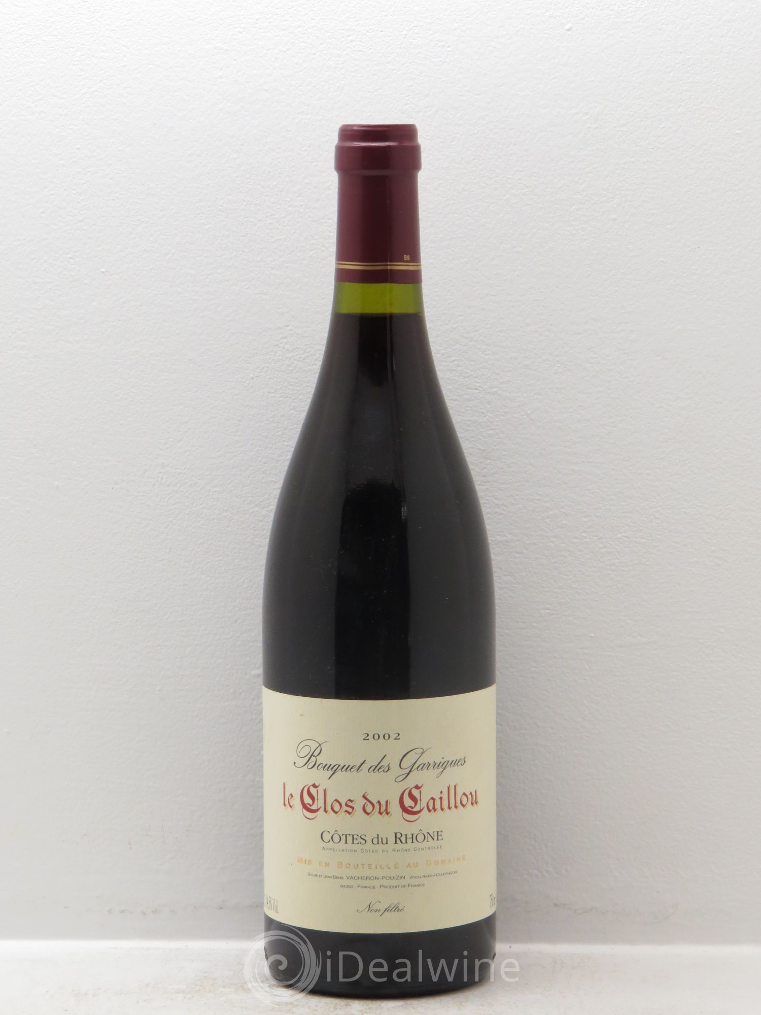 Côtes-du-Rhône Le clos du caillou Bouquet des garrigues 2002 - Posten von 1 Flasche - 0