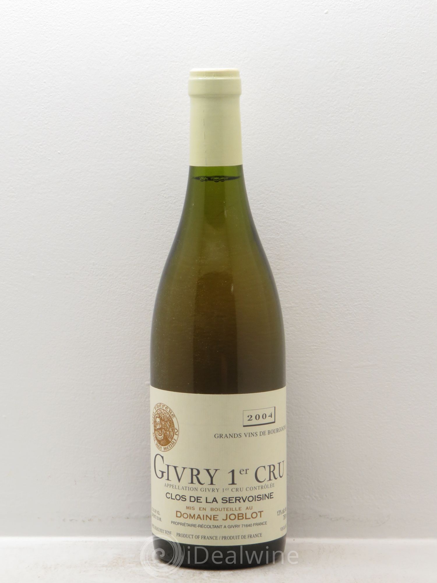 Givry 1er Cru Servoisine Joblot (Domaine) 2004 - Lot de 1 bouteille - 0