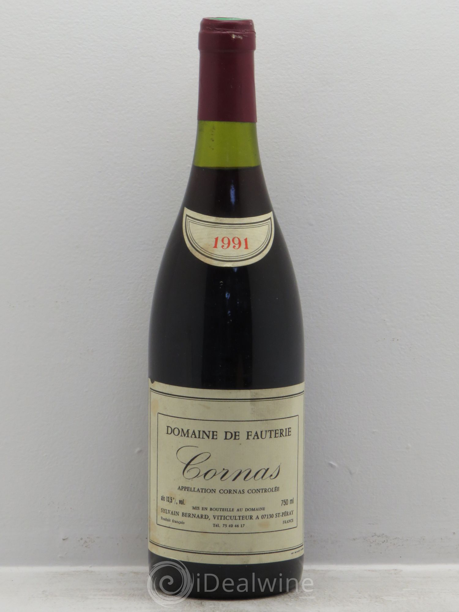 Cornas Domaine de La Fauterie -Sylvain Bernard 1991 - Posten von 1 Flasche - 0