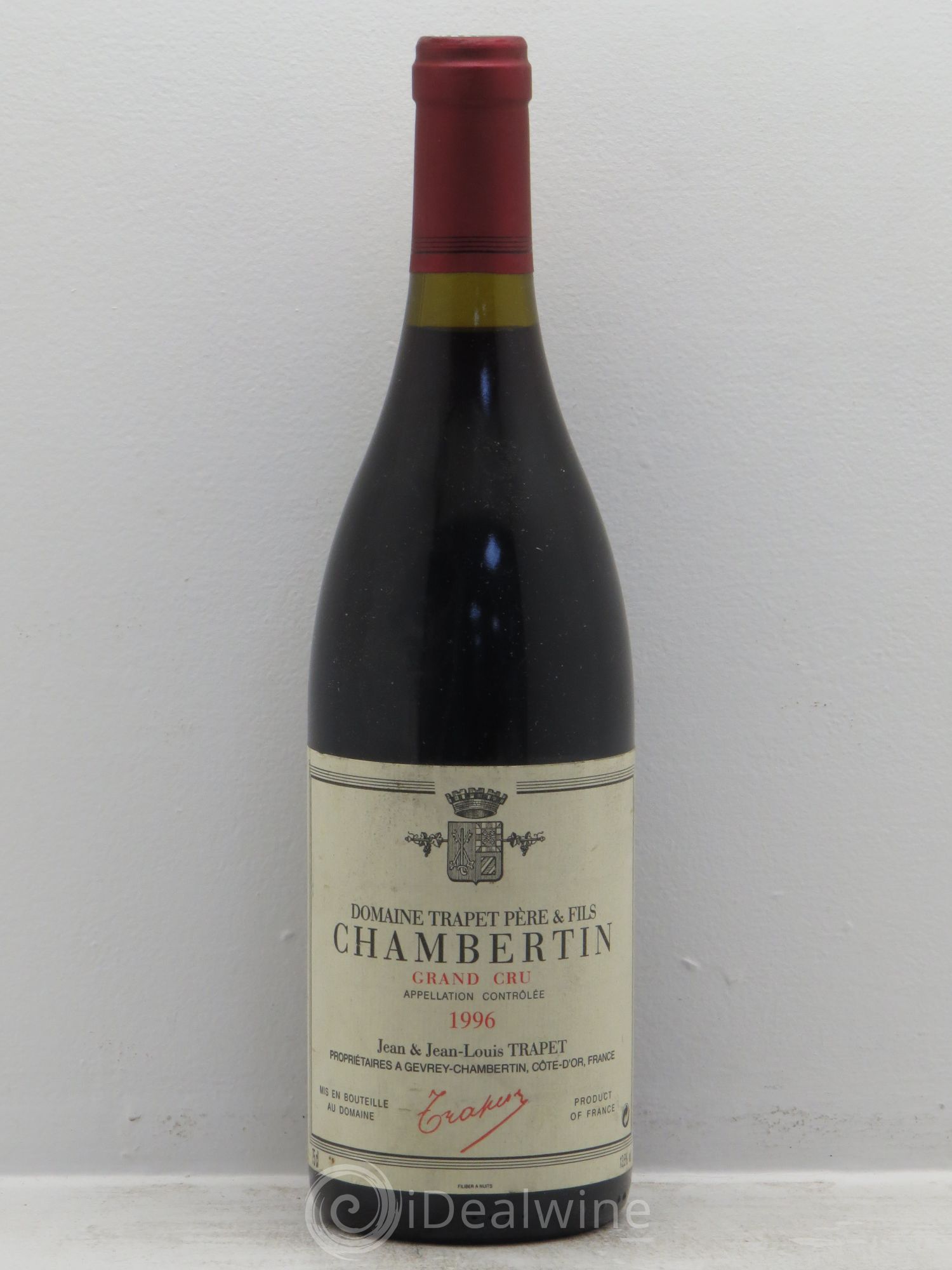 Chambertin Grand Cru Domaine Trapet 1996 - Lot de 1 bouteille - 0